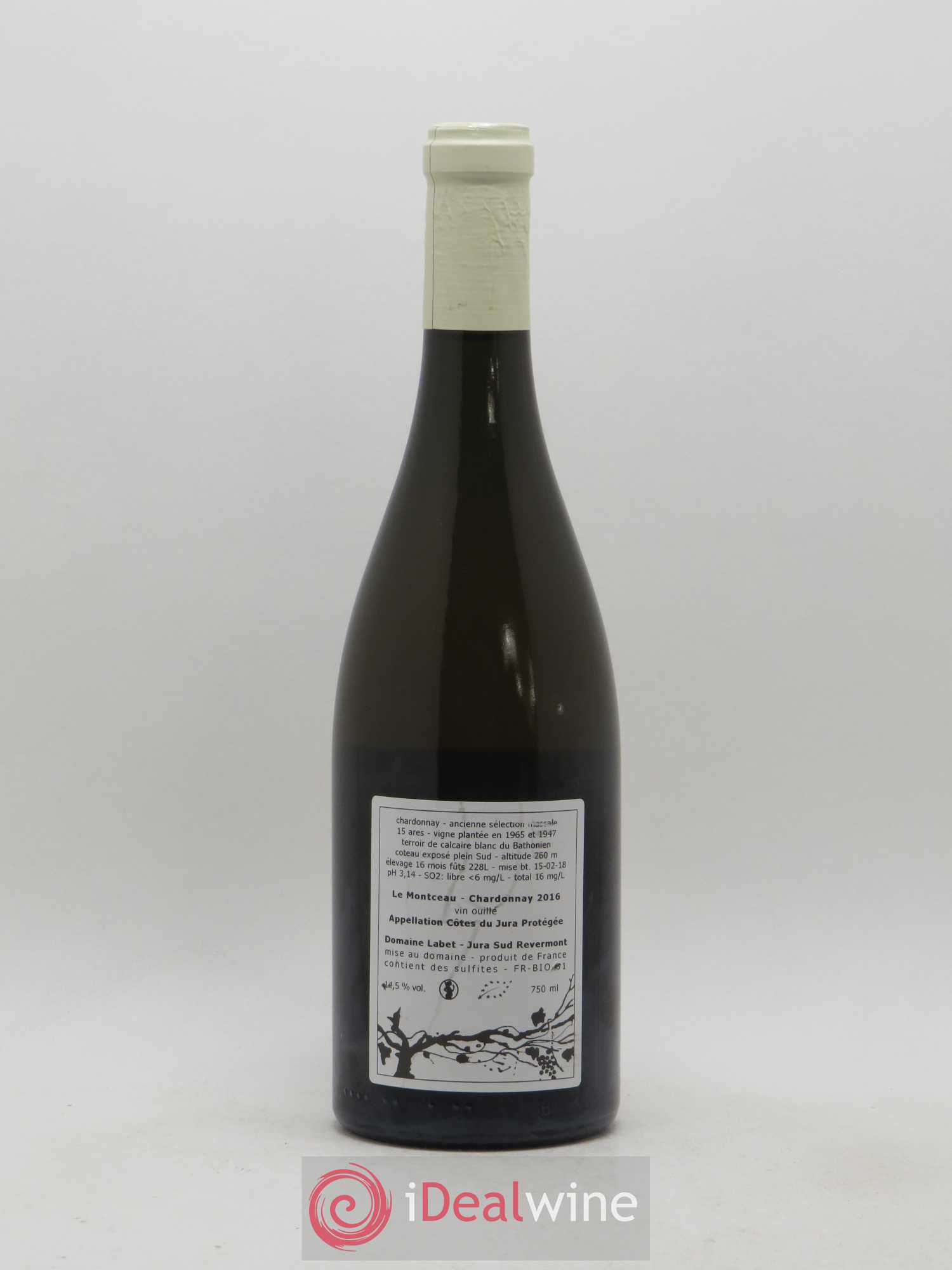 Côtes du Jura Chardonnay Le Montceau Romain - Julien - Charline Labet 2016 - Lot de 1 bouteille - 1