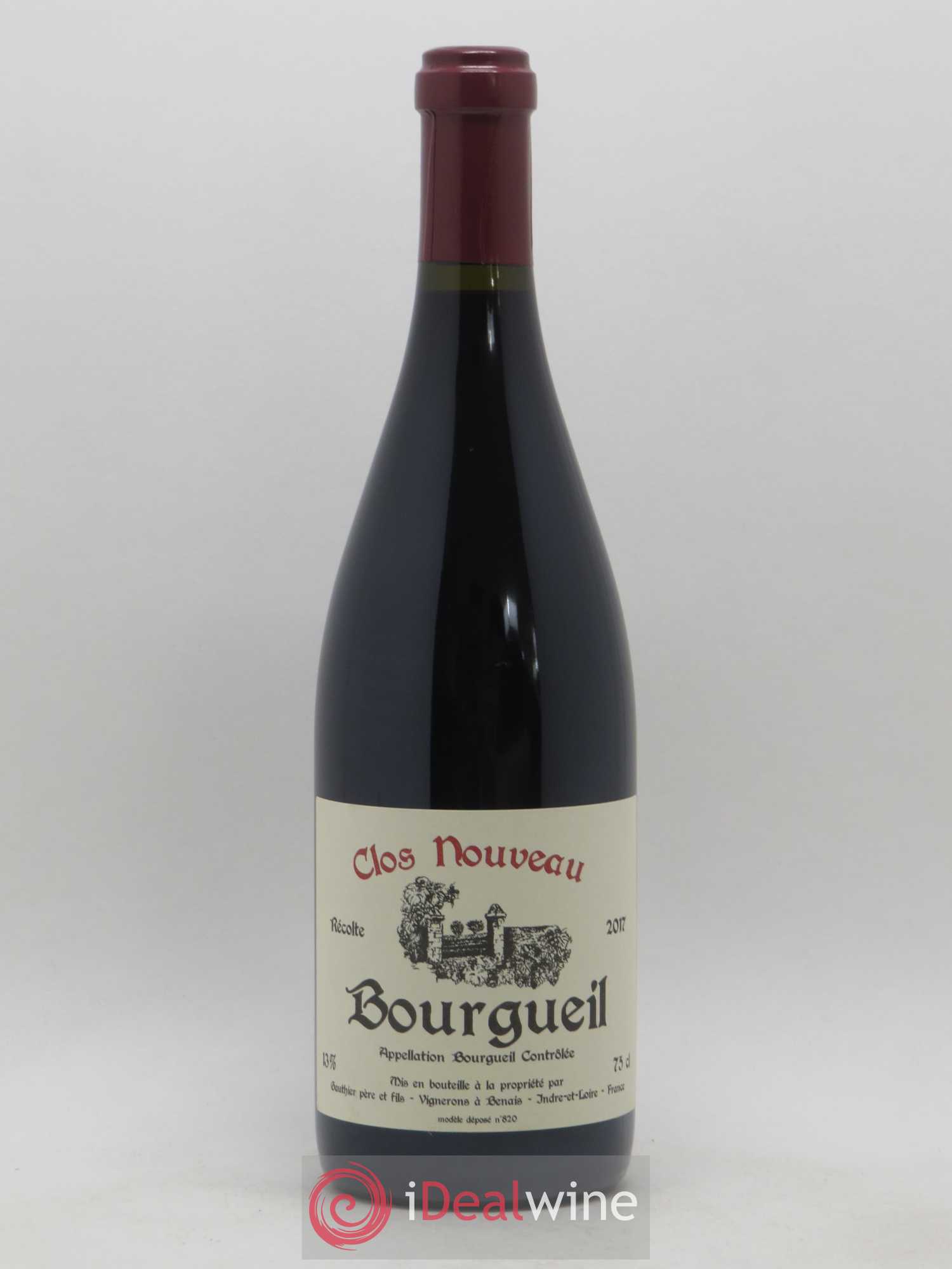 Bourgueil Clos Nouveau Domaine du Bel Air 2017 - Lot de 1 bouteille - 0