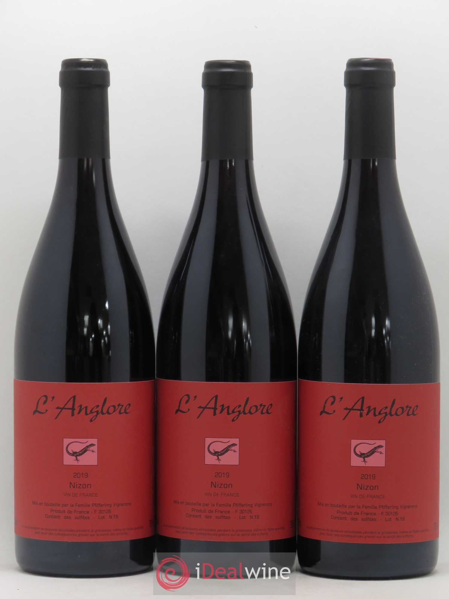 Vin de France Nizon L'Anglore 2019 - Lot de 3 bouteilles - 0