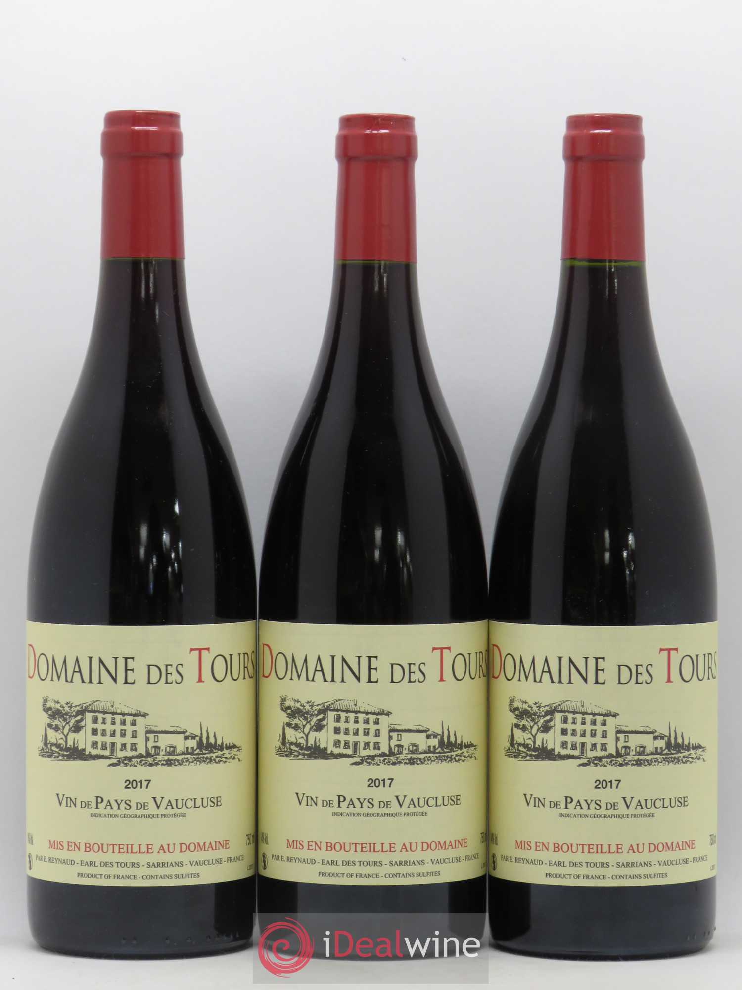 Vaucluse (Vin de Pays de Vaucluse) Domaine des Tours Emmanuel Reynaud 2017 - Lot de 3 bouteilles - 0