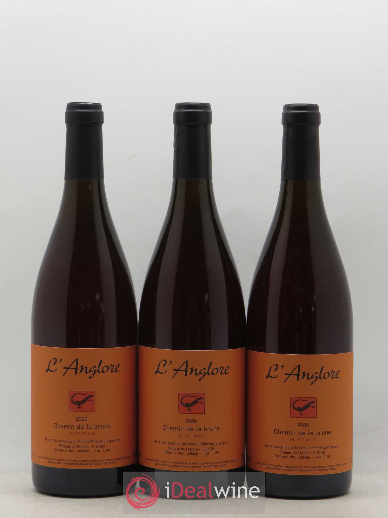 Vin de France Chemin de la brune L'Anglore 2020 - Lot de 6 bouteilles - 1