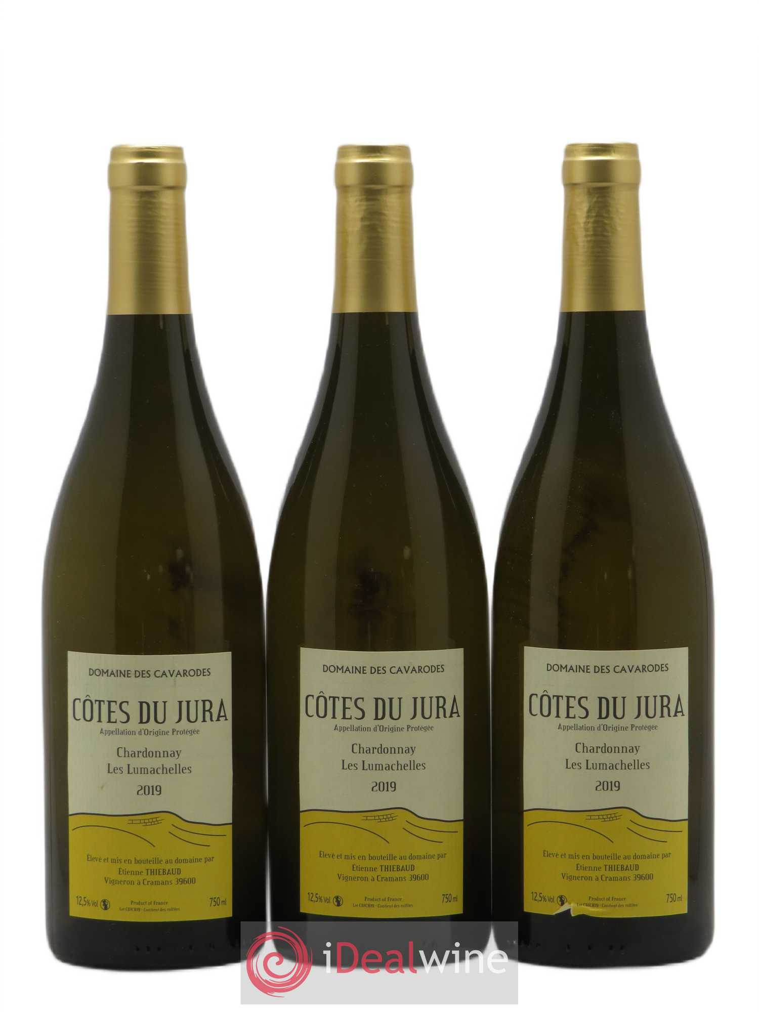 Côtes du Jura Chardonnay Les Lumachelles Cavarodes (Domaine des) - Etienne Thiébaud 2019 - Lot de 3 bouteilles - 0