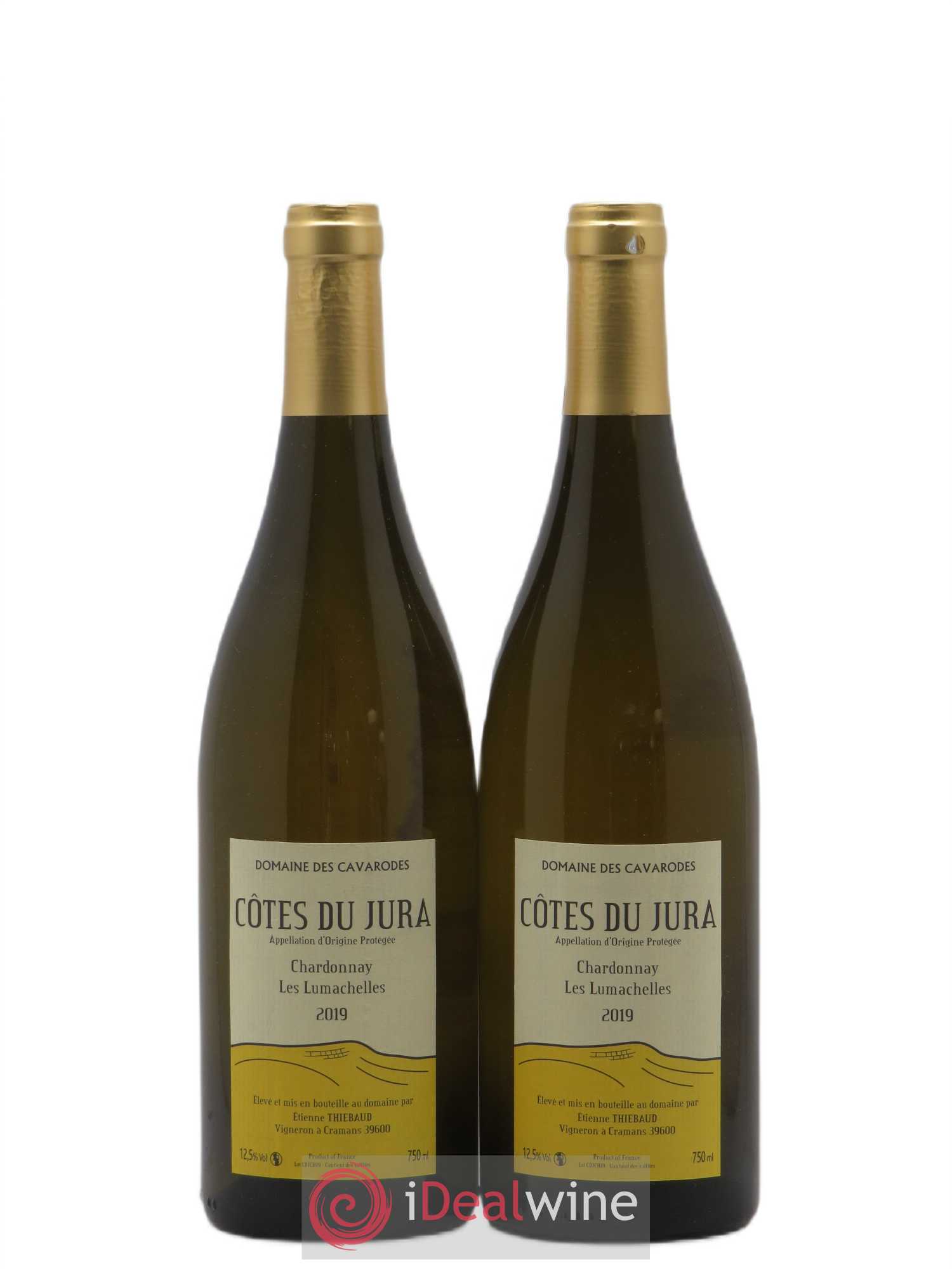 Côtes du Jura Chardonnay Les Lumachelles Cavarodes (Domaine des) - Etienne Thiébaud 2019 - Lot de 2 bouteilles - 0