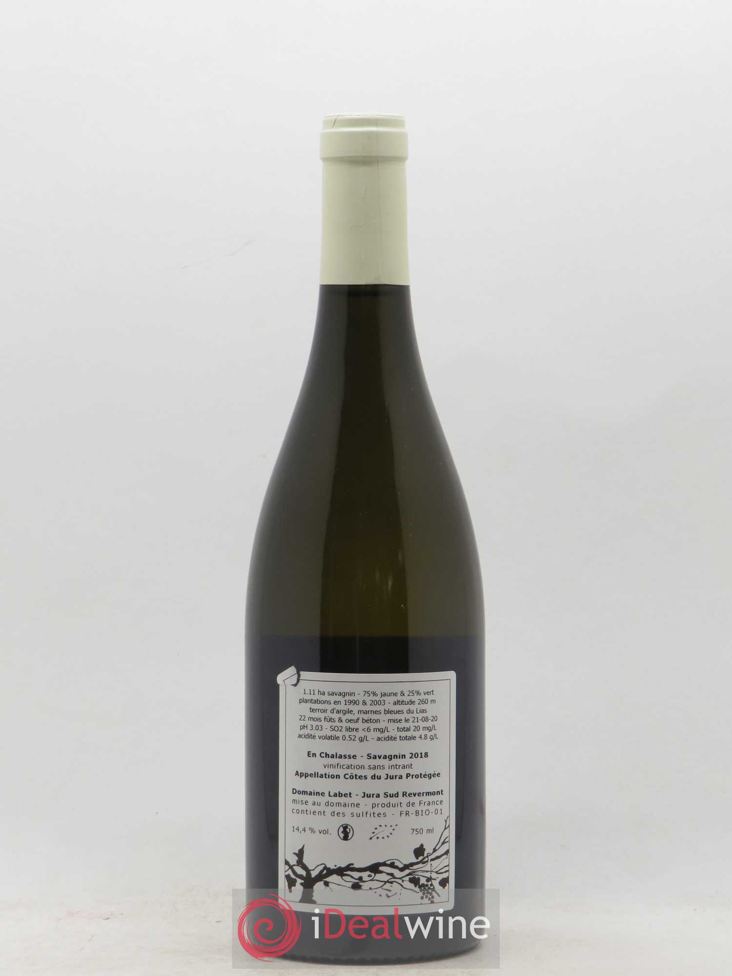 Côtes du Jura Fleur de Savagnin En Chalasse Romain - Julien - Charline Labet 2018 - Lot de 1 bouteille - 1