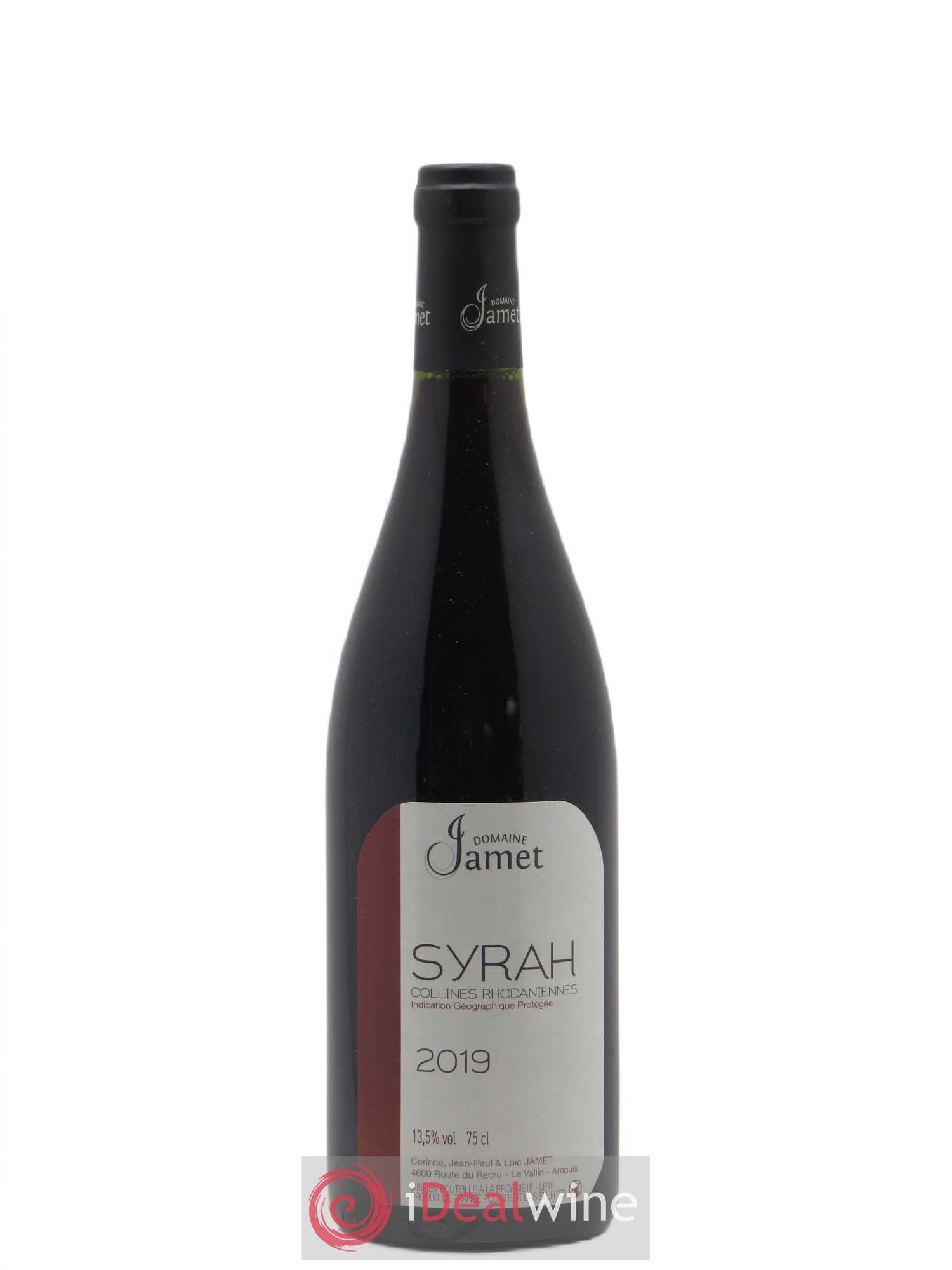 Collines Rhodaniennes Syrah Jamet (Domaine) 2019 - Posten von 1 Flasche - 0
