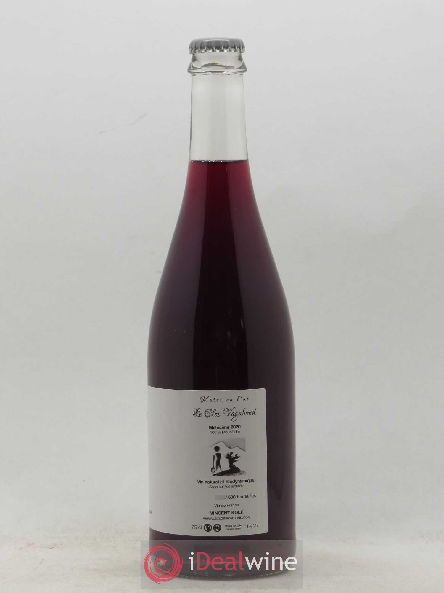 Vin de France Clos vagabond Matet en l'air 2020 - Lot de 1 bouteille - 1