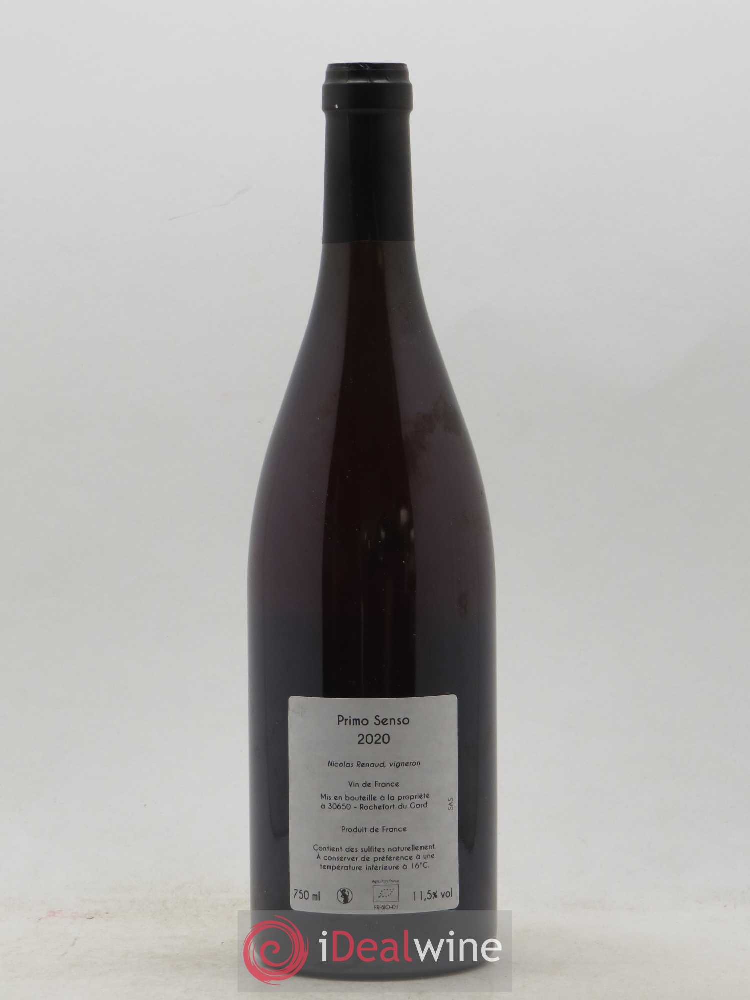 Vin de France Primo Senso Nicolas Renaud - Clos des Grillons 2020 - Lot de 1 bouteille - 1