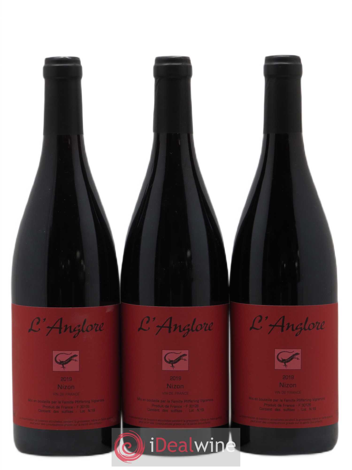 Vin de France Nizon L'Anglore 2019 - Lot de 3 bouteilles - 0