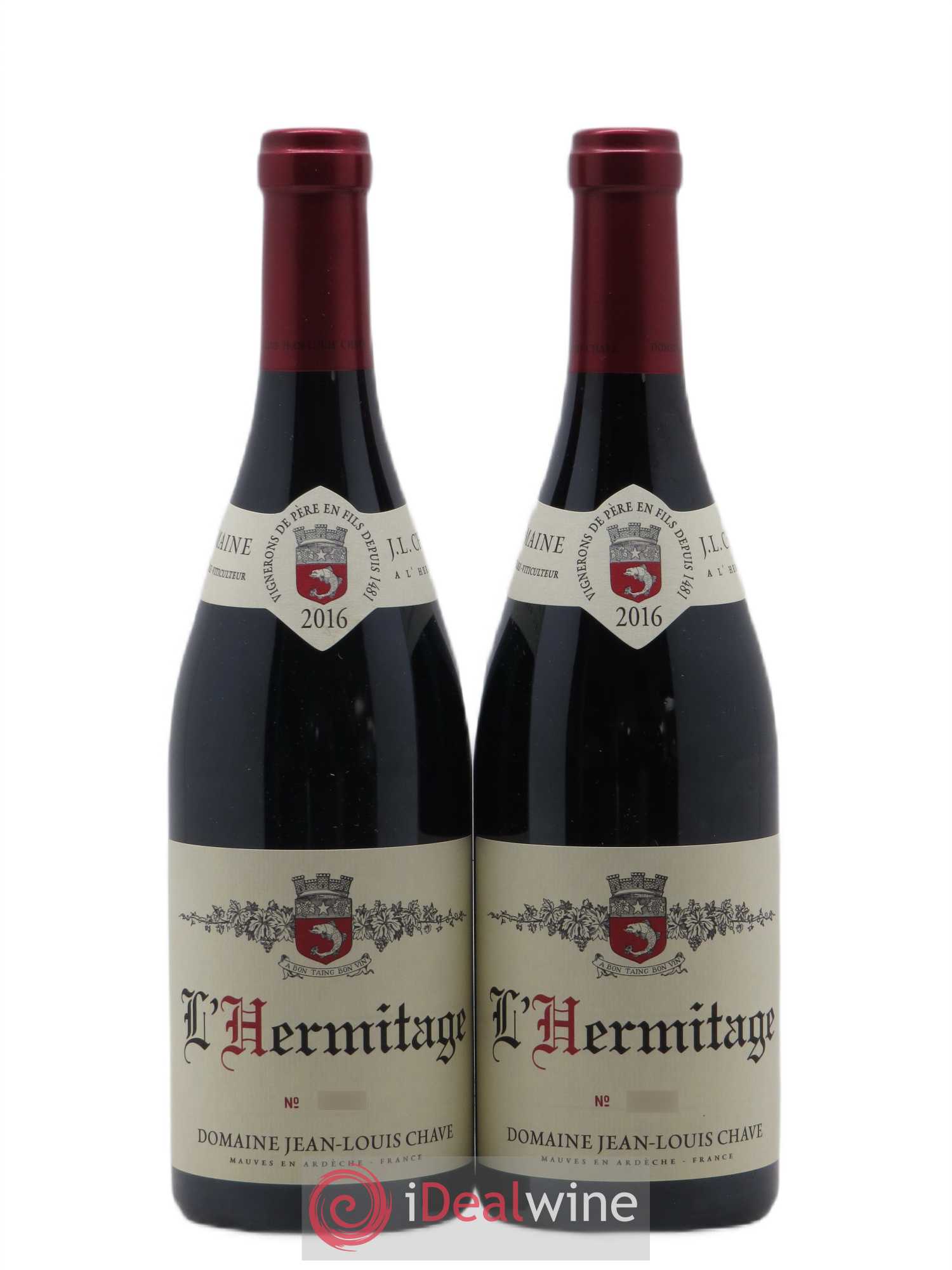 Hermitage Jean-Louis Chave 2016 - Lot de 2 bouteilles - 0