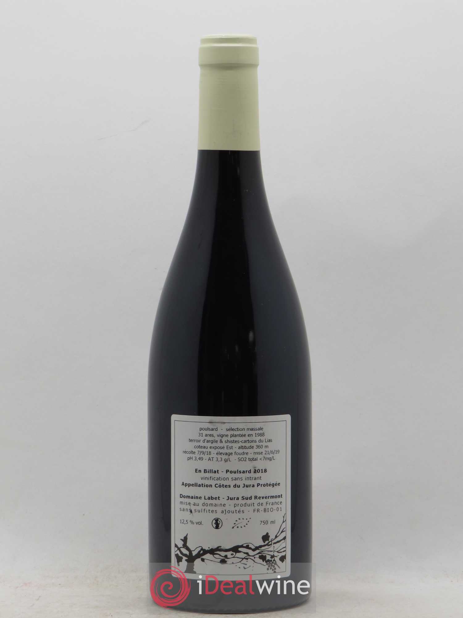 Côtes du Jura Poulsard En Billat Romain - Julien  - Charline Labet 2018 - Lot de 1 bouteille - 1