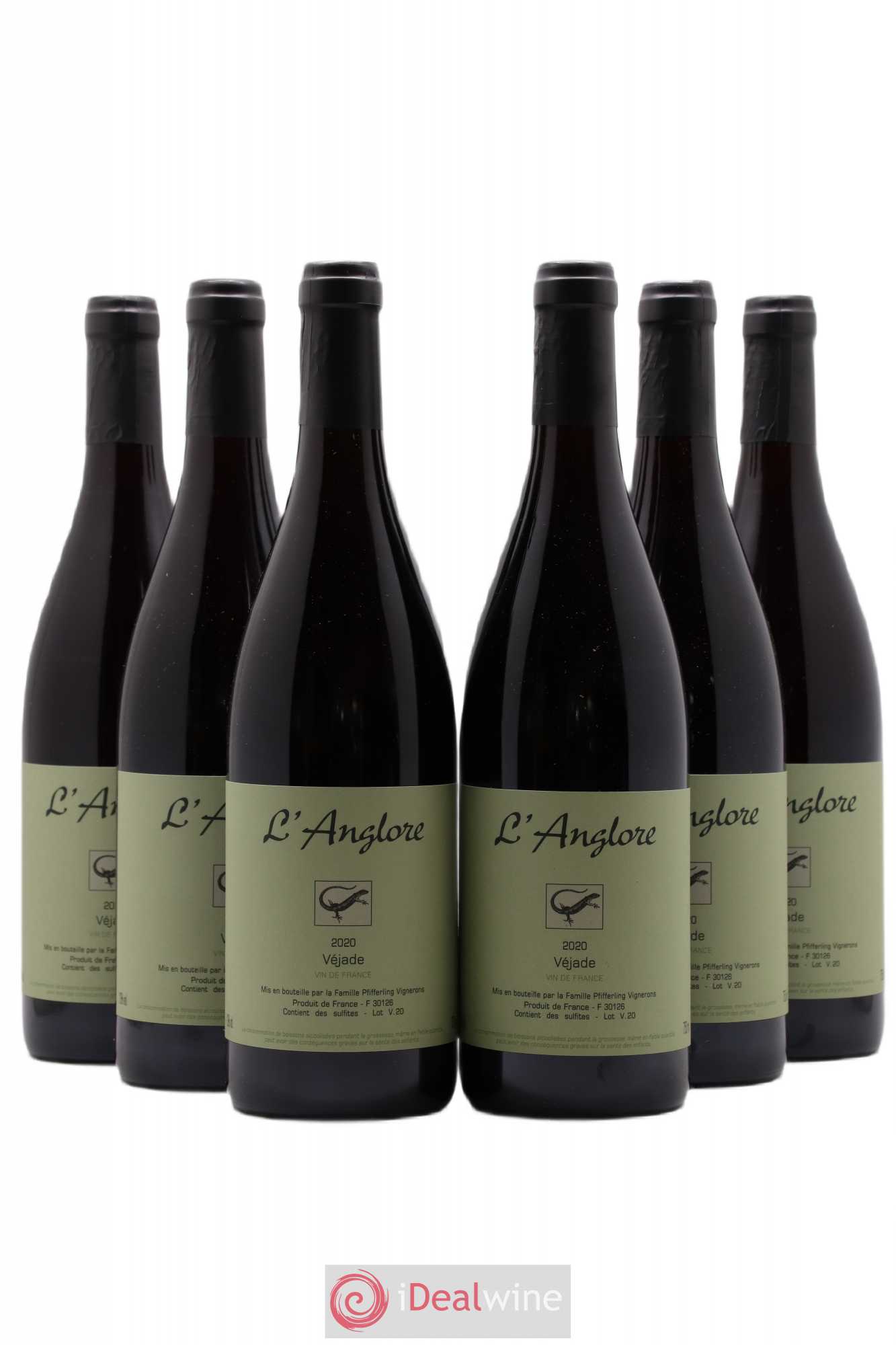 Vin de France Véjade L'Anglore 2020 - Lot de 6 bouteilles - 0