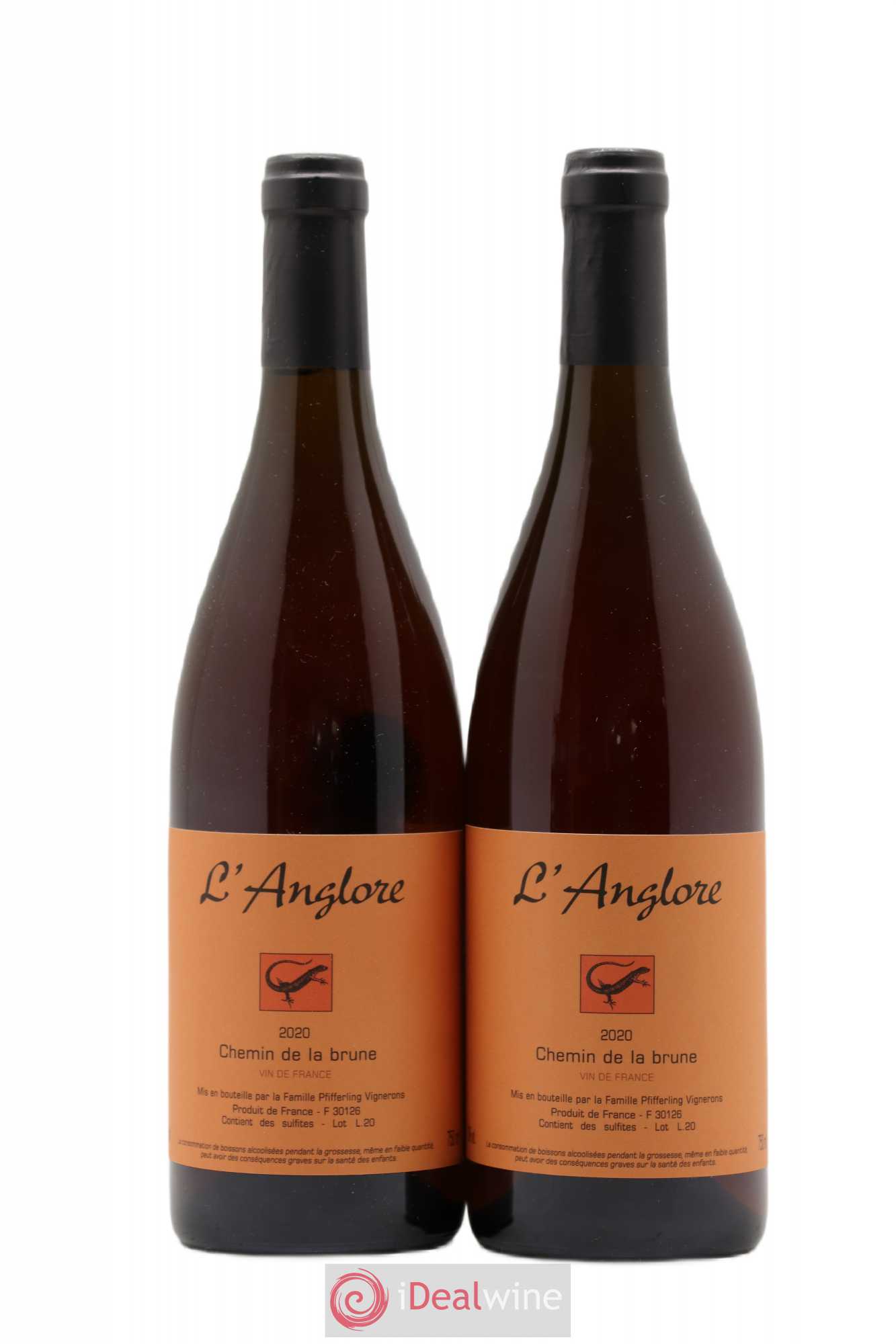Vin de France Chemin de la brune L'Anglore 2020 - Lot de 2 bouteilles - 0