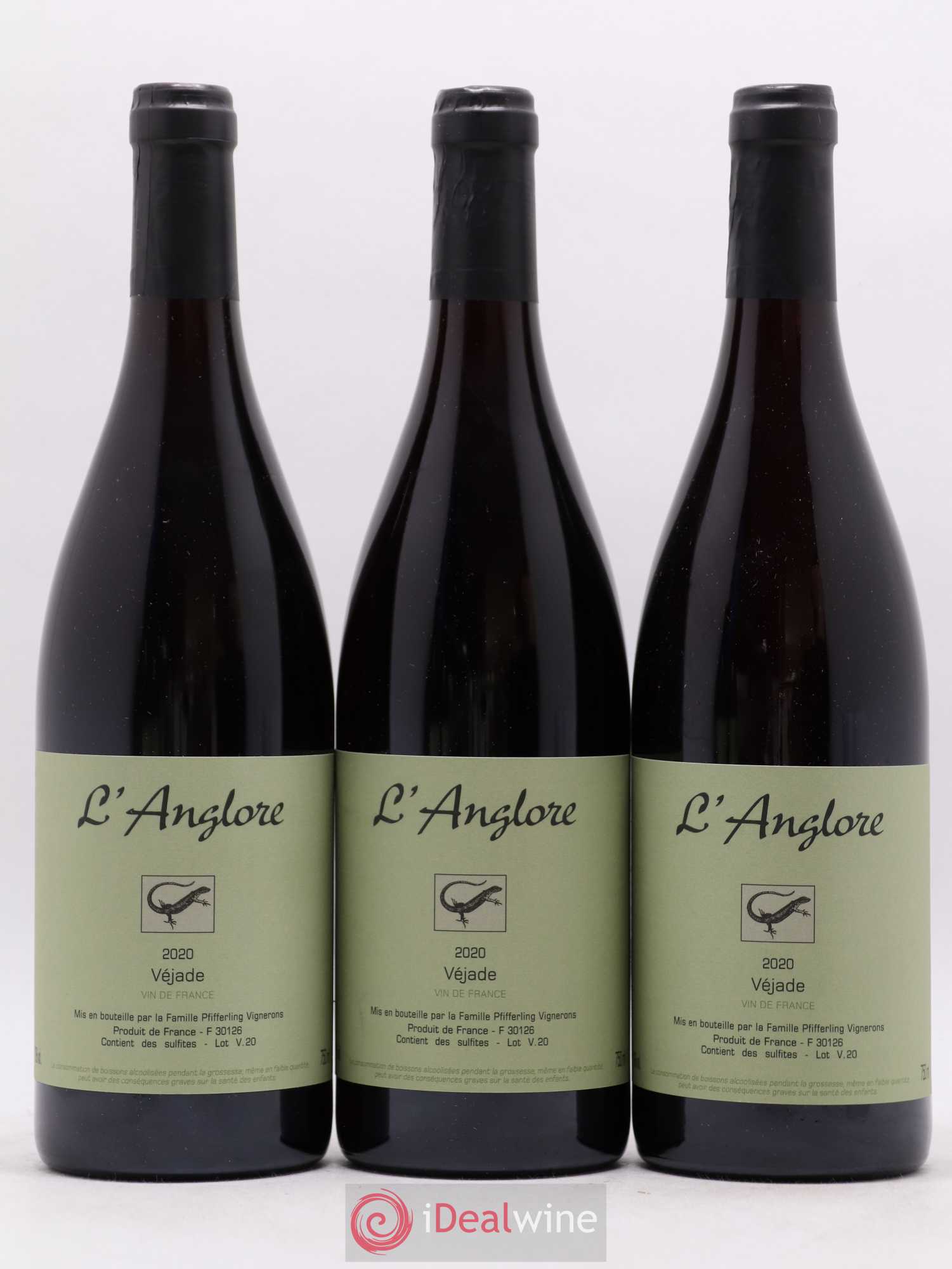 Vin de France Véjade L'Anglore 2020 - Lot de 5 bouteilles - 1