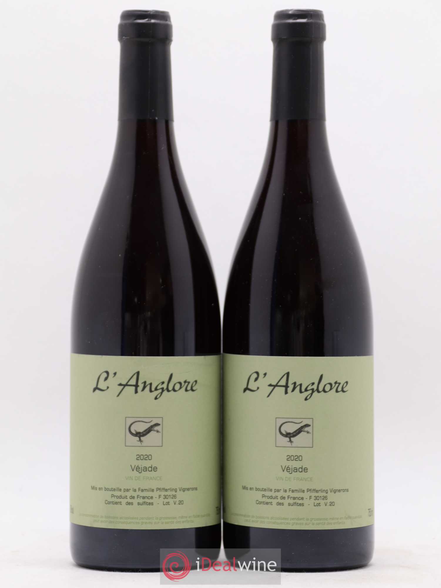 Vin de France Véjade L'Anglore 2020 - Lot de 5 bouteilles - 2