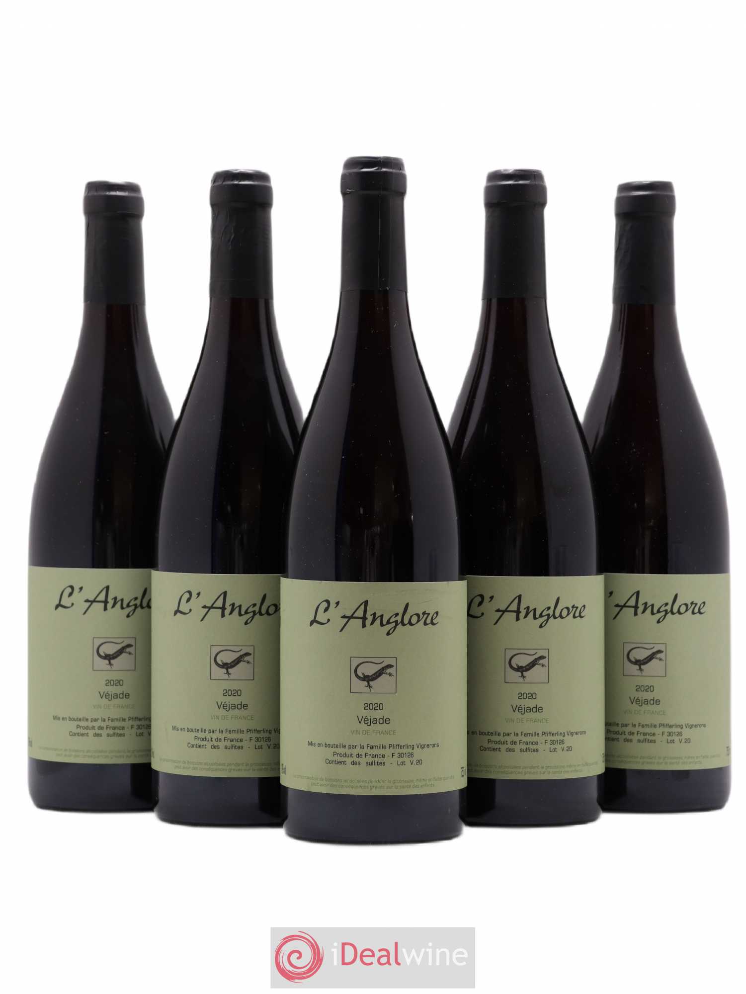 Vin de France Véjade L'Anglore 2020 - Lot de 5 bouteilles - 0