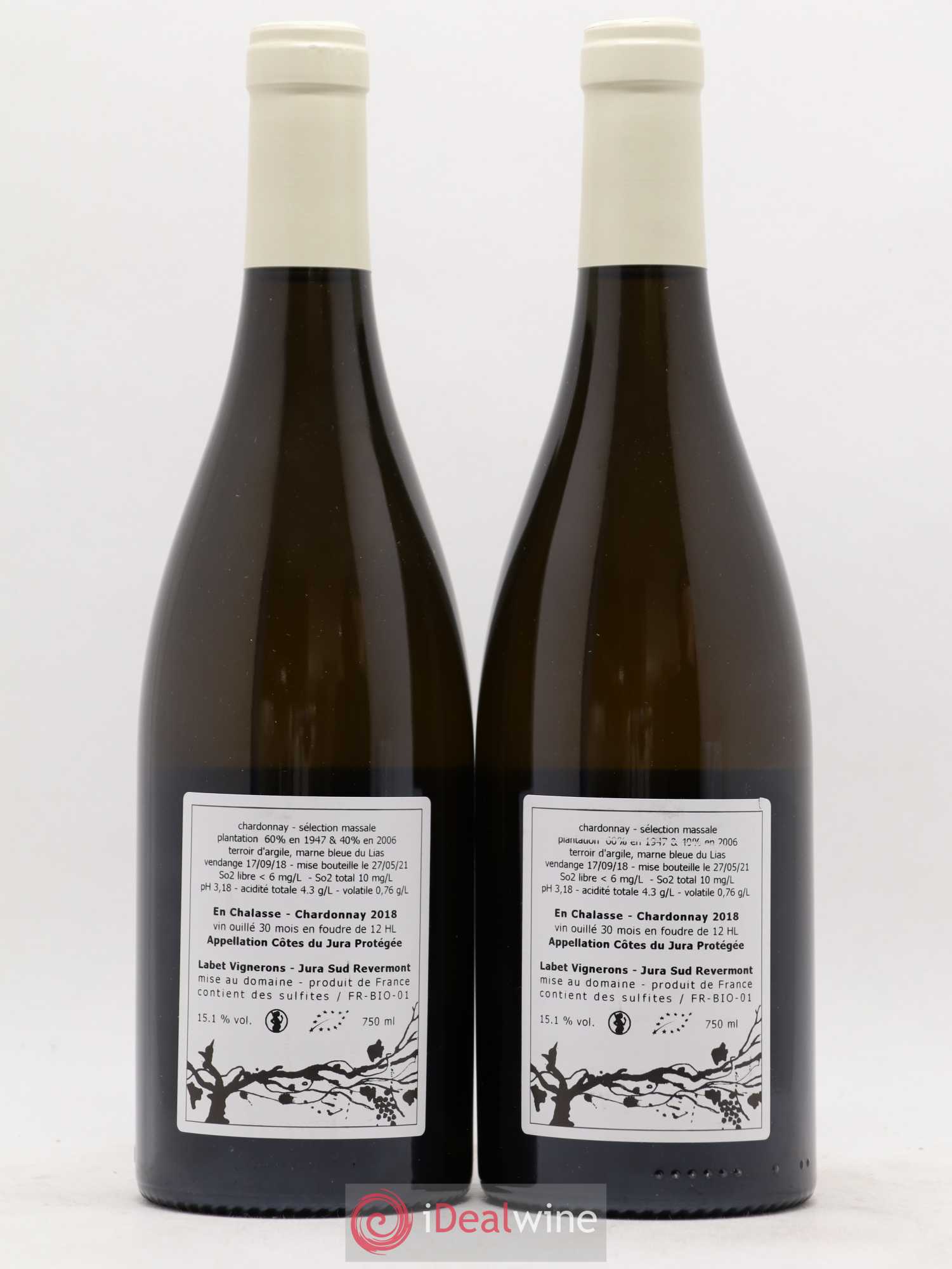 Côtes du Jura Chardonnay En Chalasse Romain - Julien - Charline Labet 2018 - Lot de 2 bouteilles - 1