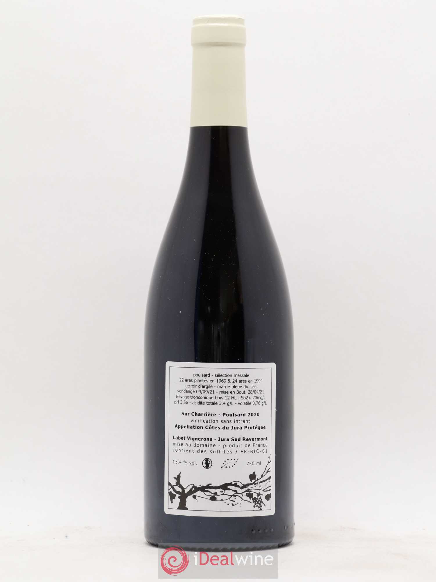 Côtes du Jura Poulsard Sur Charrière Romain - Julien - Charline Labet 2020 - Lot de 1 bouteille - 1