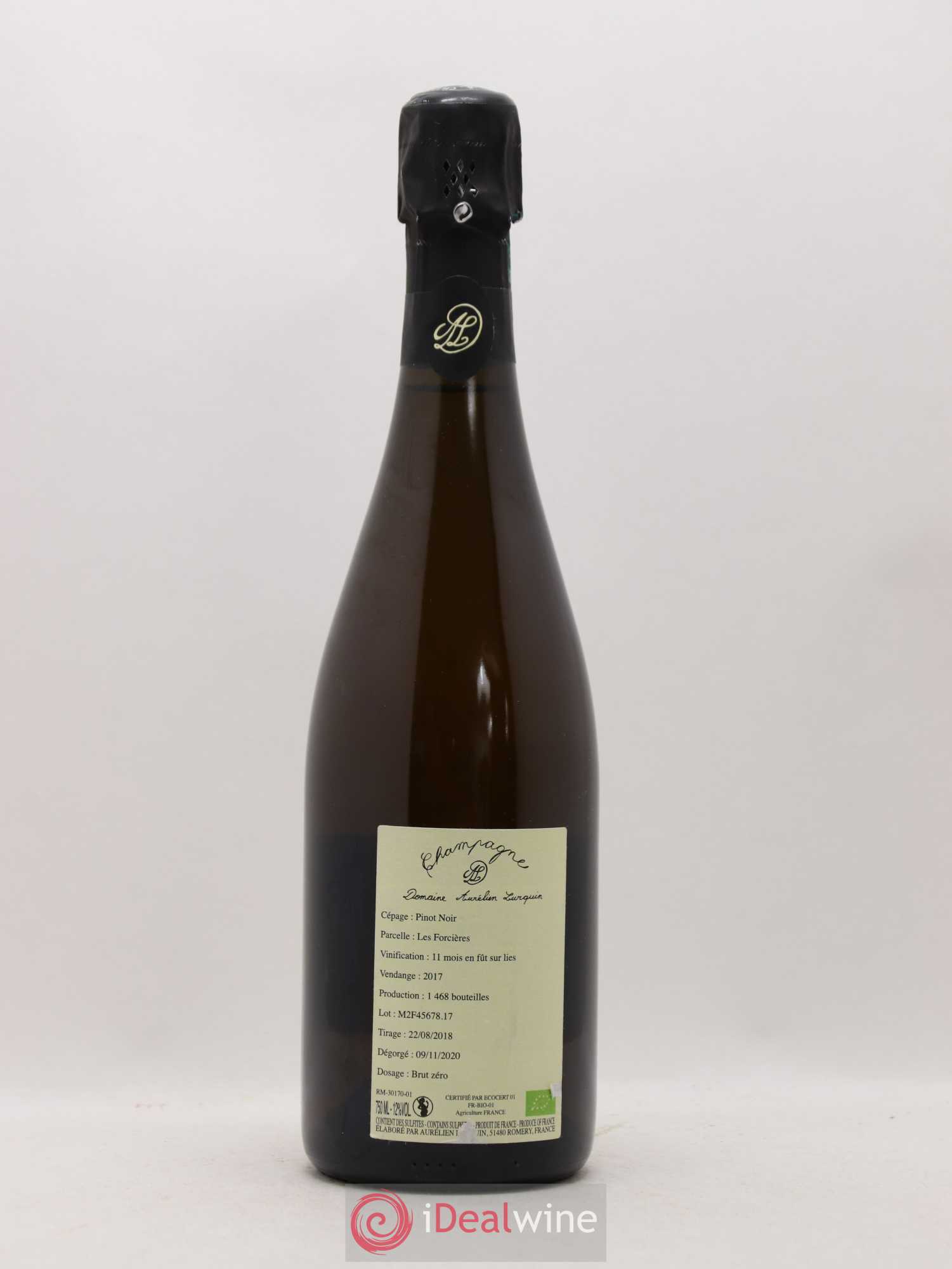 Champagne Les Forcieres Pinot noir Aurelien Lurquin 2017 - Posten von 1 Flasche - 1