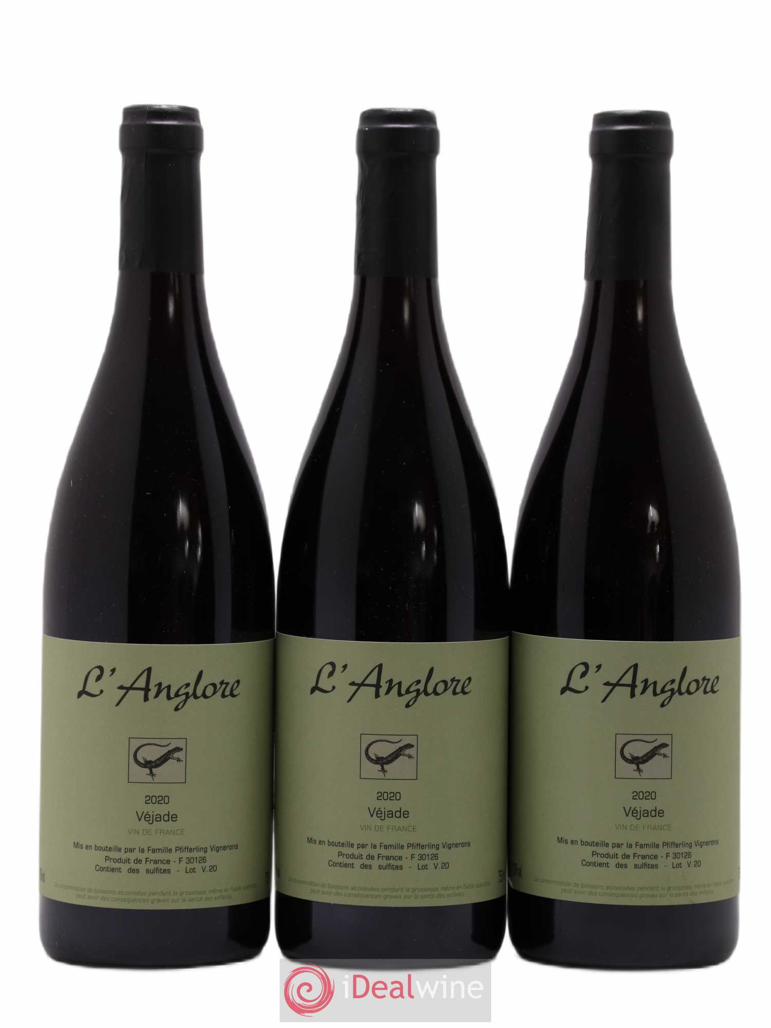 Vin de France Véjade L'Anglore 2020 - Lot de 3 bouteilles - 0
