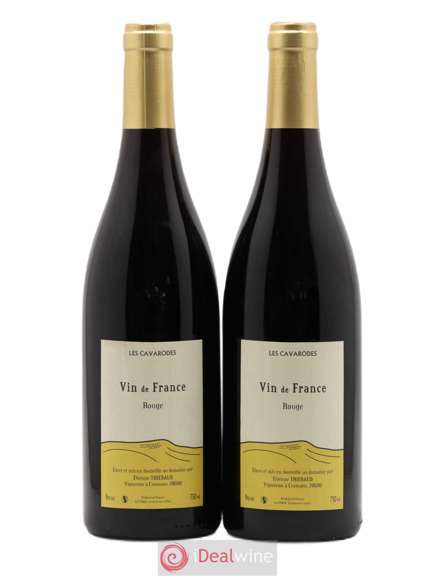 Vin de France Les Cavarodes Etienne Thiebaud 2020 - Posten von 2 Flaschen - 0