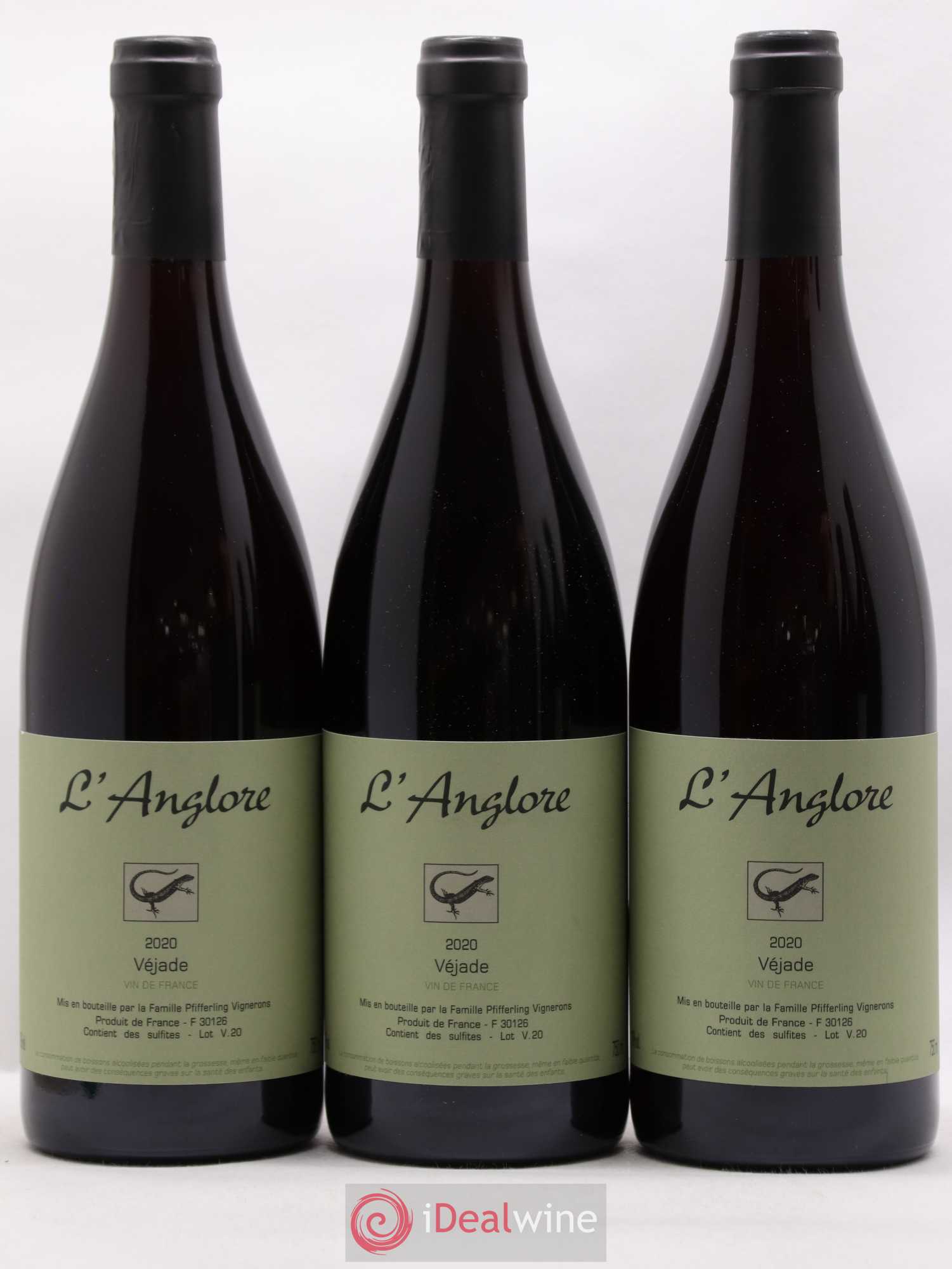 Vin de France Véjade L'Anglore 2020 - Lot de 5 bouteilles - 1
