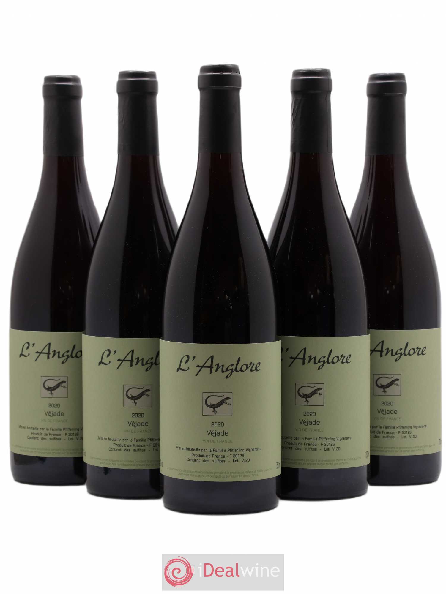 Vin de France Véjade L'Anglore 2020 - Lot de 5 bouteilles - 0