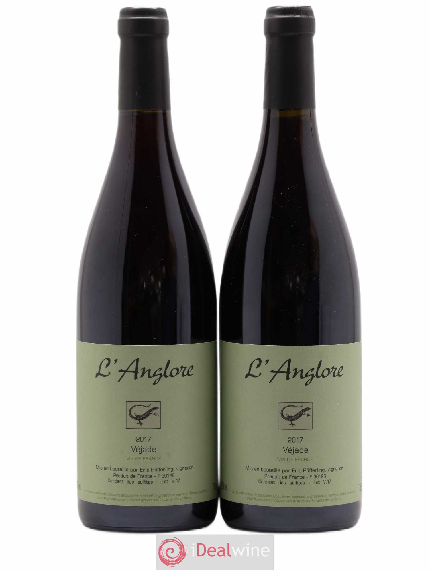 Vin de France Véjade L'Anglore 2017 - Lot de 2 bouteilles - 0