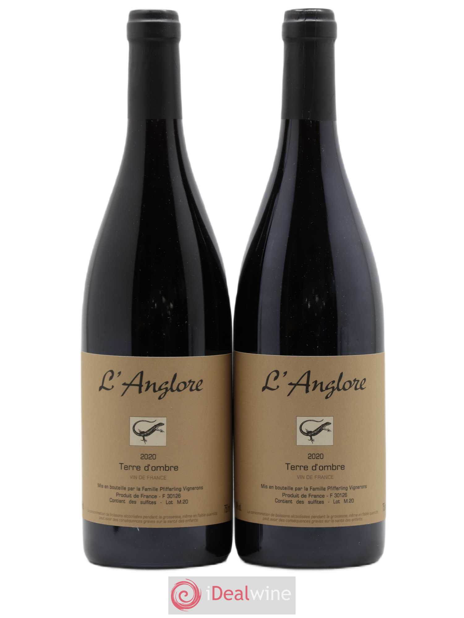 Vin de France Terre d'Ombre L'Anglore 2019 - Lot de 2 bouteilles - 0