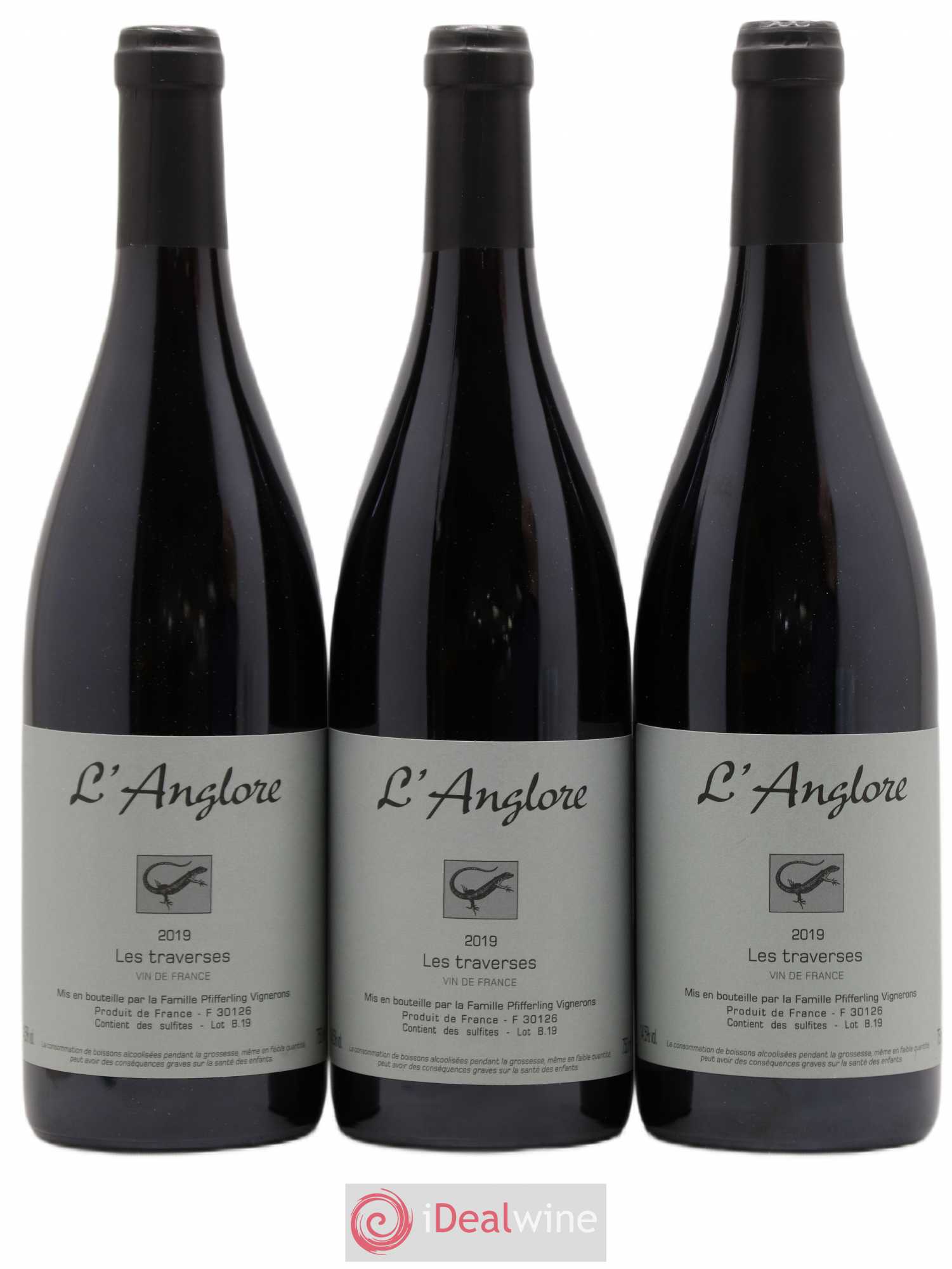 Vin de France Les Traverses L'Anglore 2019 - Lot de 3 bouteilles - 0