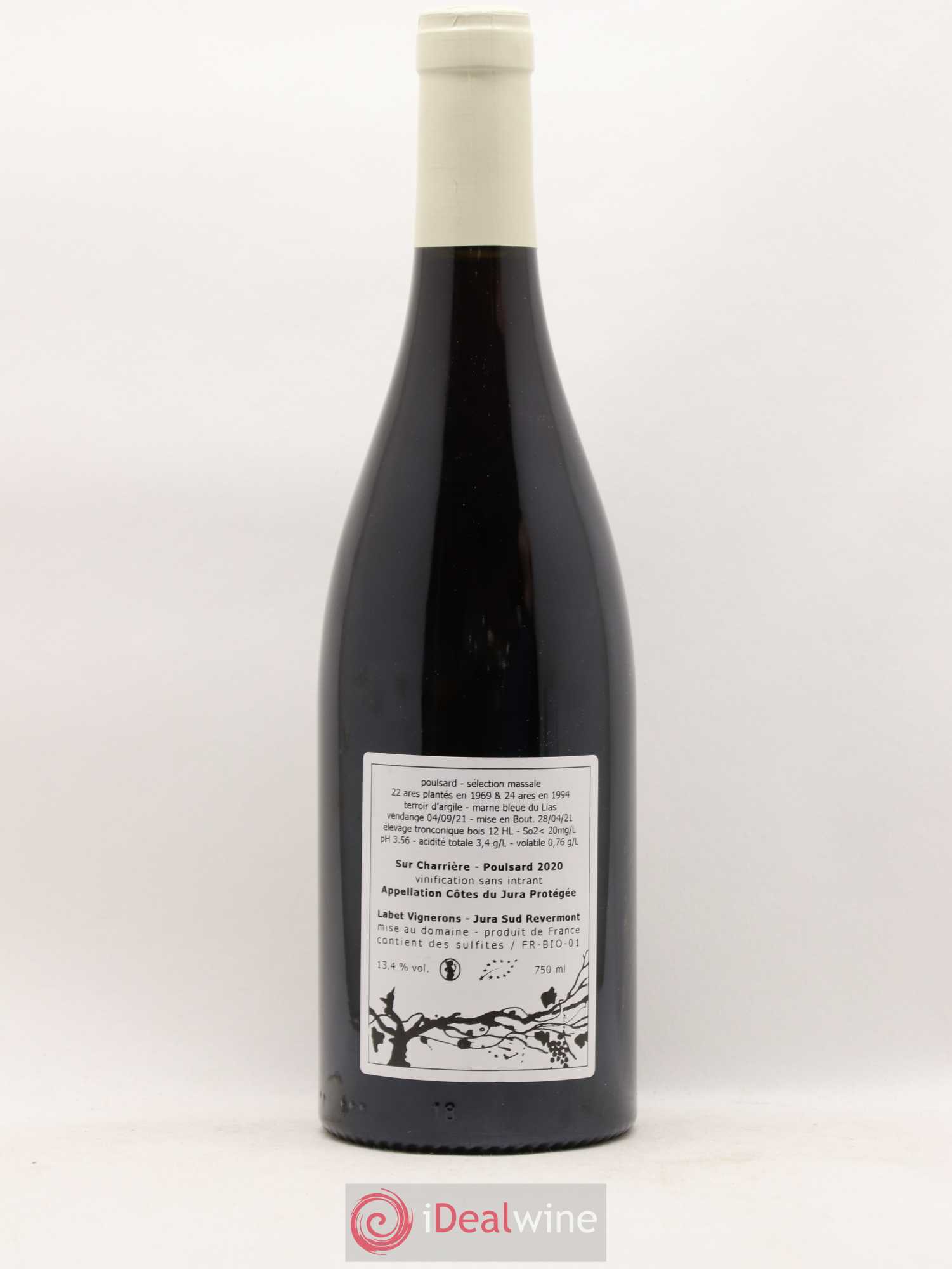 Côtes du Jura Poulsard Sur Charrière Romain - Julien - Charline Labet 2020 - Lot de 1 bouteille - 1