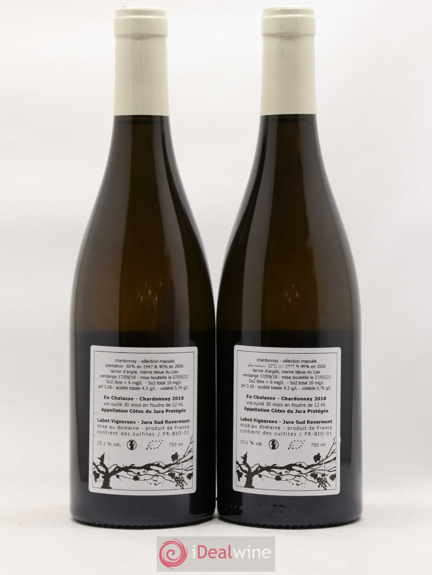 Côtes du Jura Chardonnay En Chalasse Romain - Julien  - Charline Labet 2018 - Lot de 2 bouteilles - 1