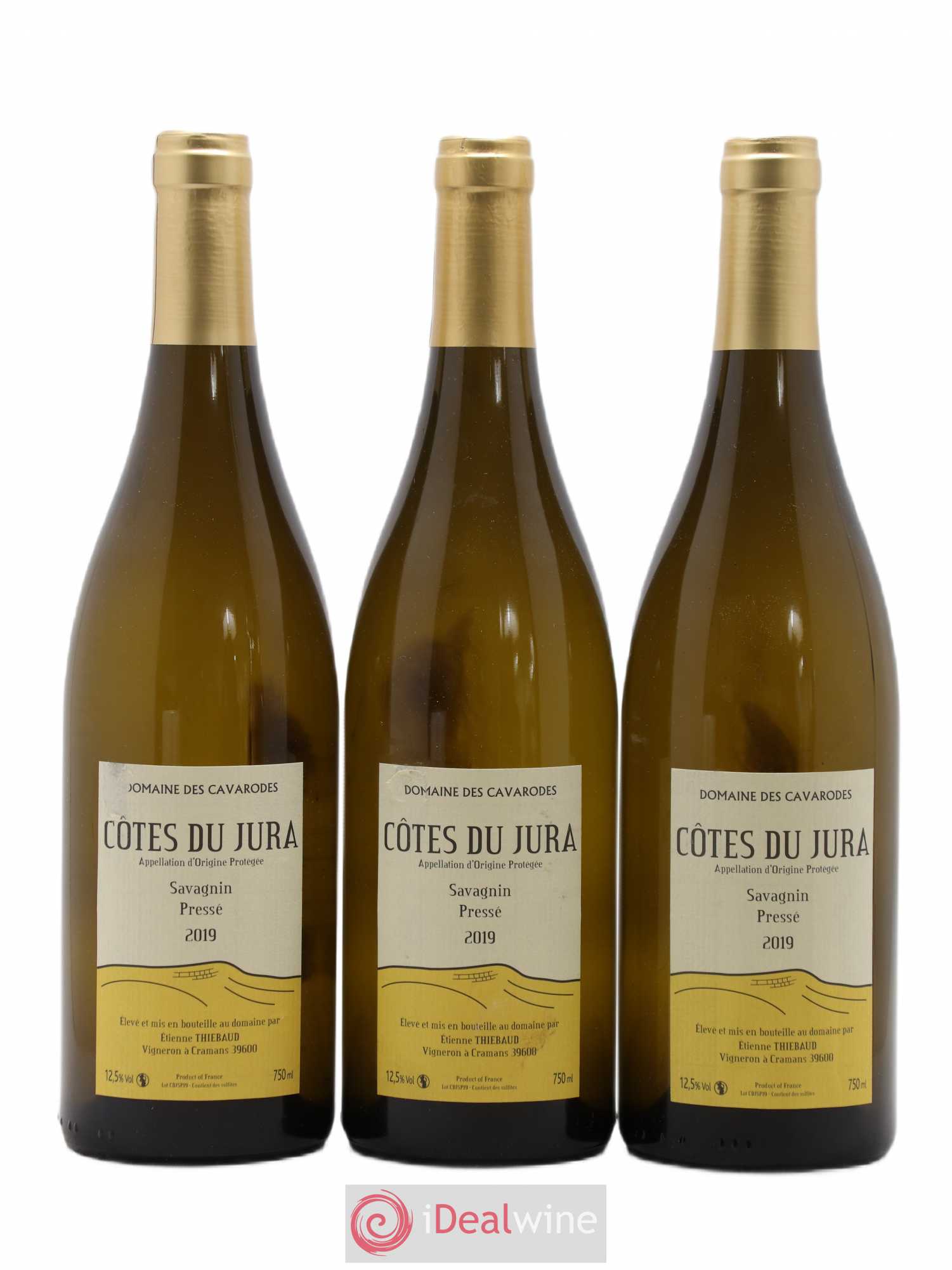 Côtes du Jura Savagnin pressé Cavarodes (Domaine des) - Etienne Thiébaud 2019 - Lot de 3 bouteilles - 0