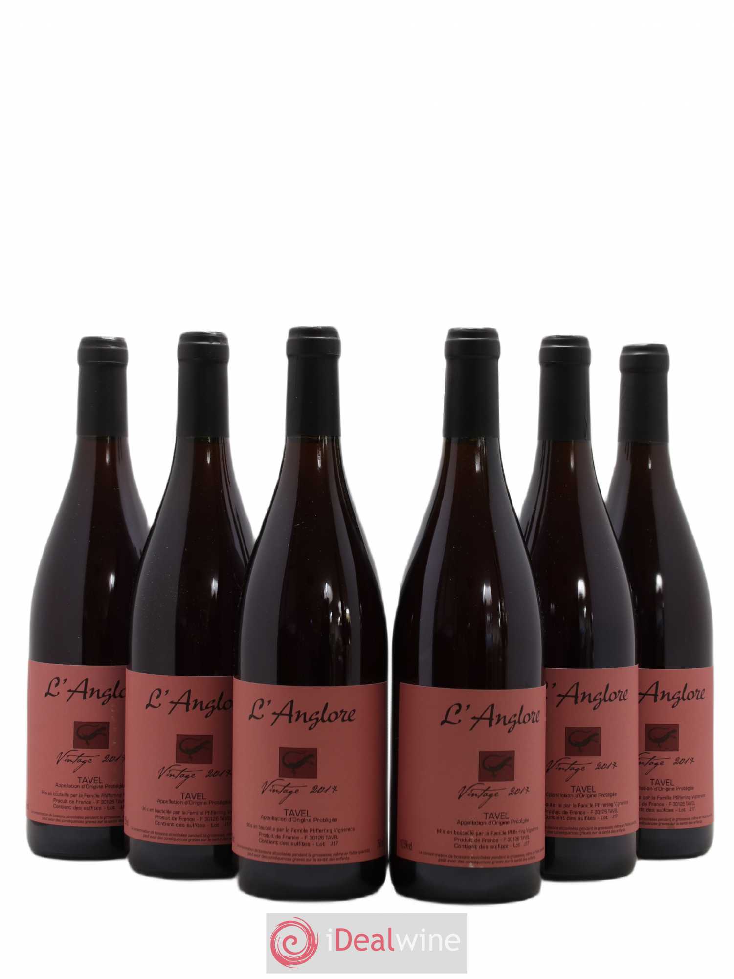 Tavel Vintage L'Anglore 2017 - Lot de 6 bouteilles - 0