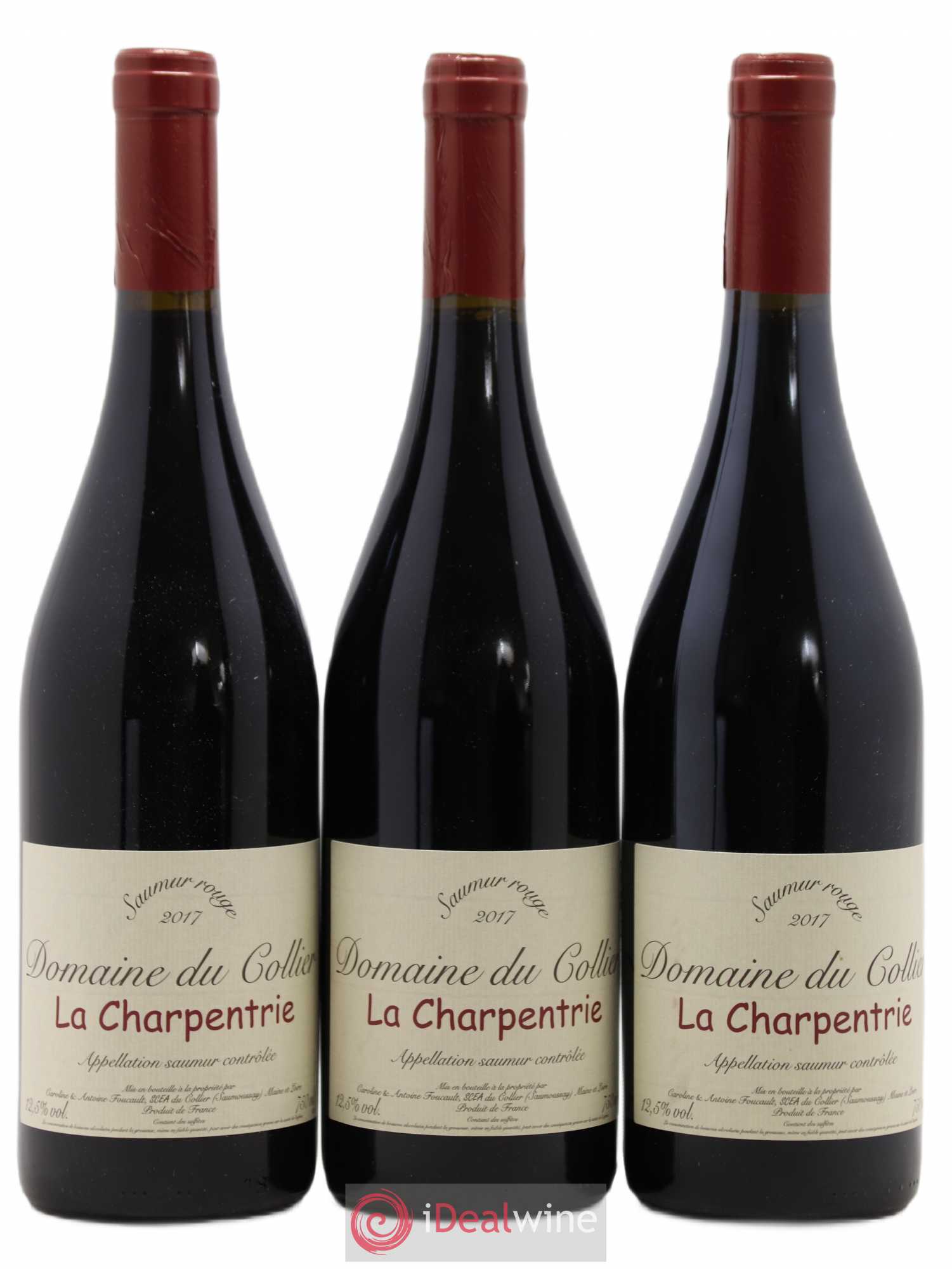 Saumur La Charpentrie Domaine du Collier 2017 - Lot de 3 bouteilles - 0