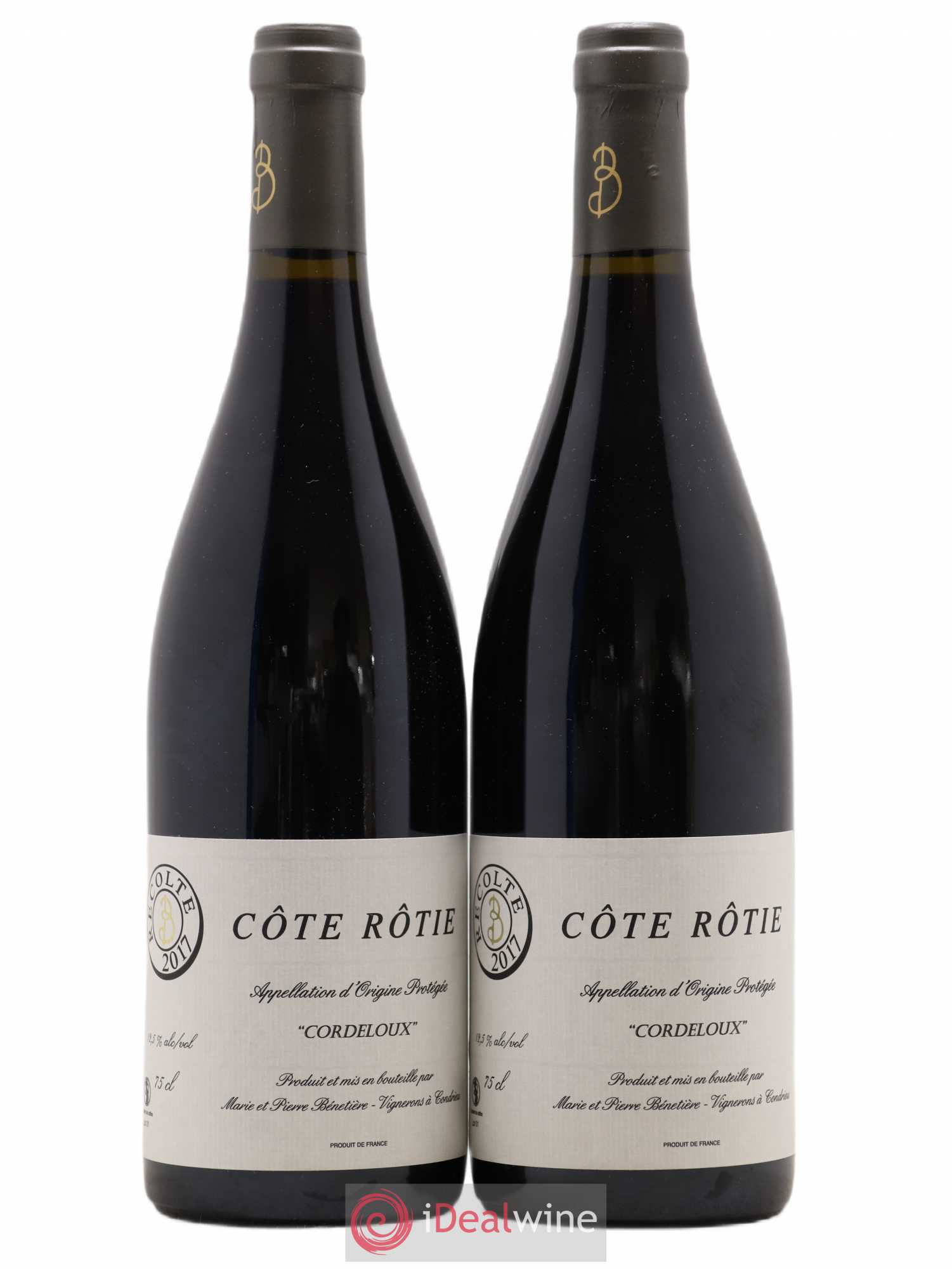 Côte-Rôtie Cordeloux Marie et Pierre Bénetière (Domaine) 2017 - Lot de 2 bouteilles - 0