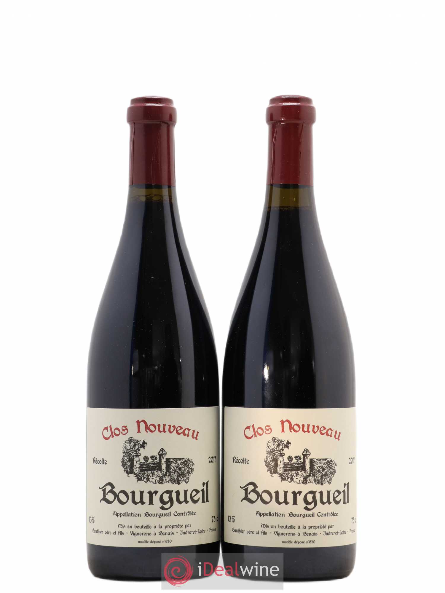 Bourgueil Clos Nouveau Domaine du Bel Air 2017 - Lot de 2 bouteilles - 0