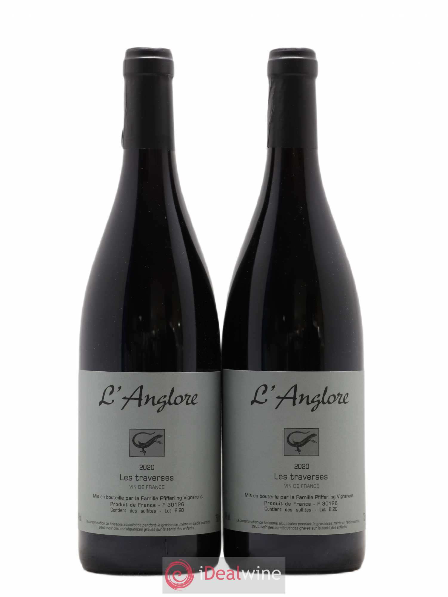 Vin de France Les Traverses L'Anglore 2020 - Lot de 2 bouteilles - 0