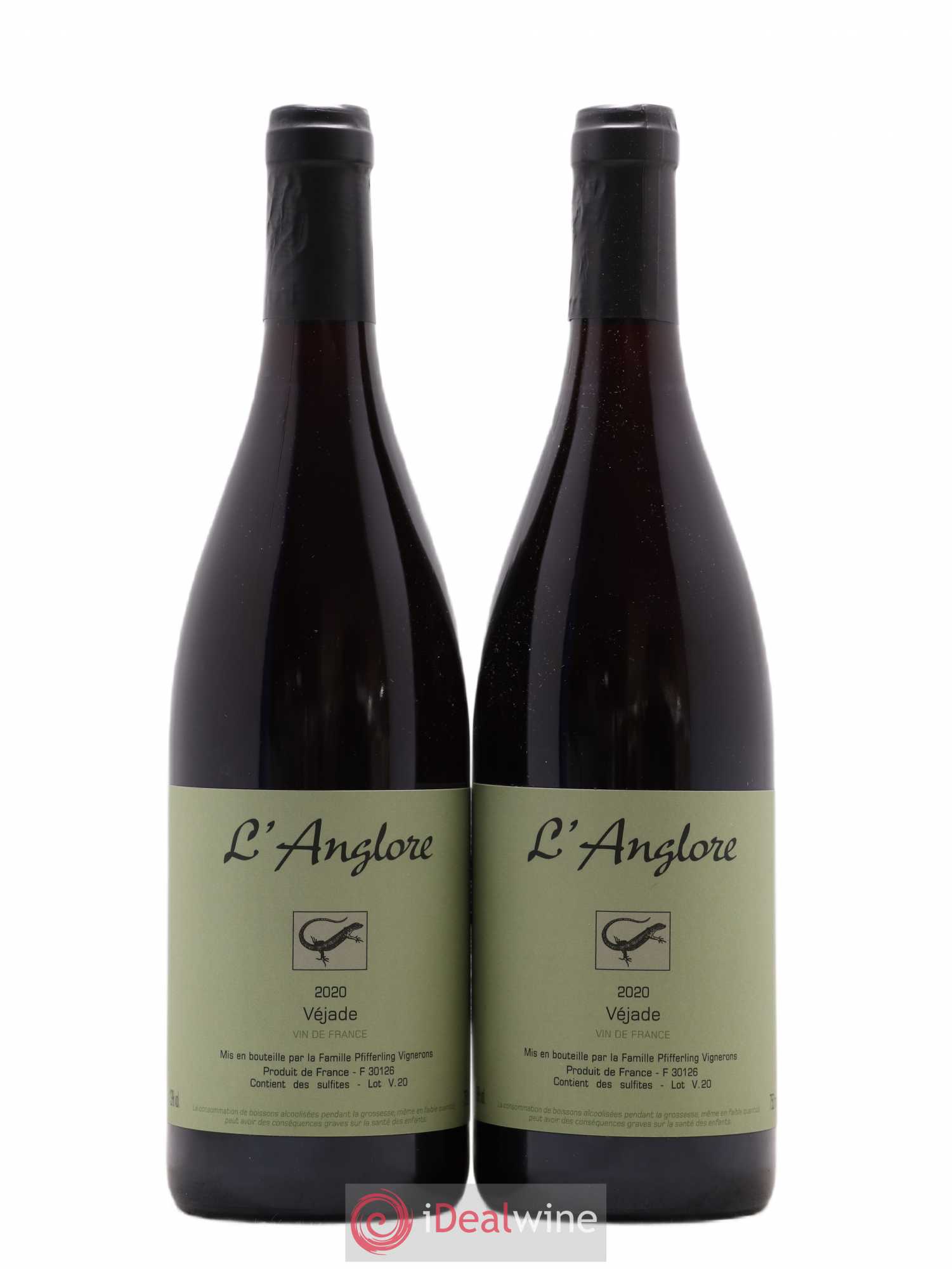 Vin de France Véjade L'Anglore 2020 - Lot de 2 bouteilles - 0