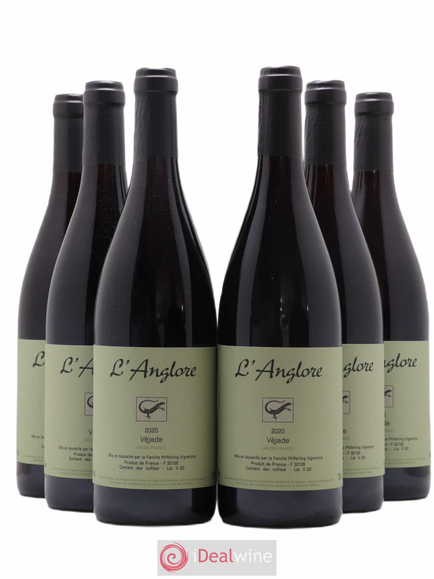 Vin de France Véjade L'Anglore 2020 - Lot de 6 bouteilles - 0