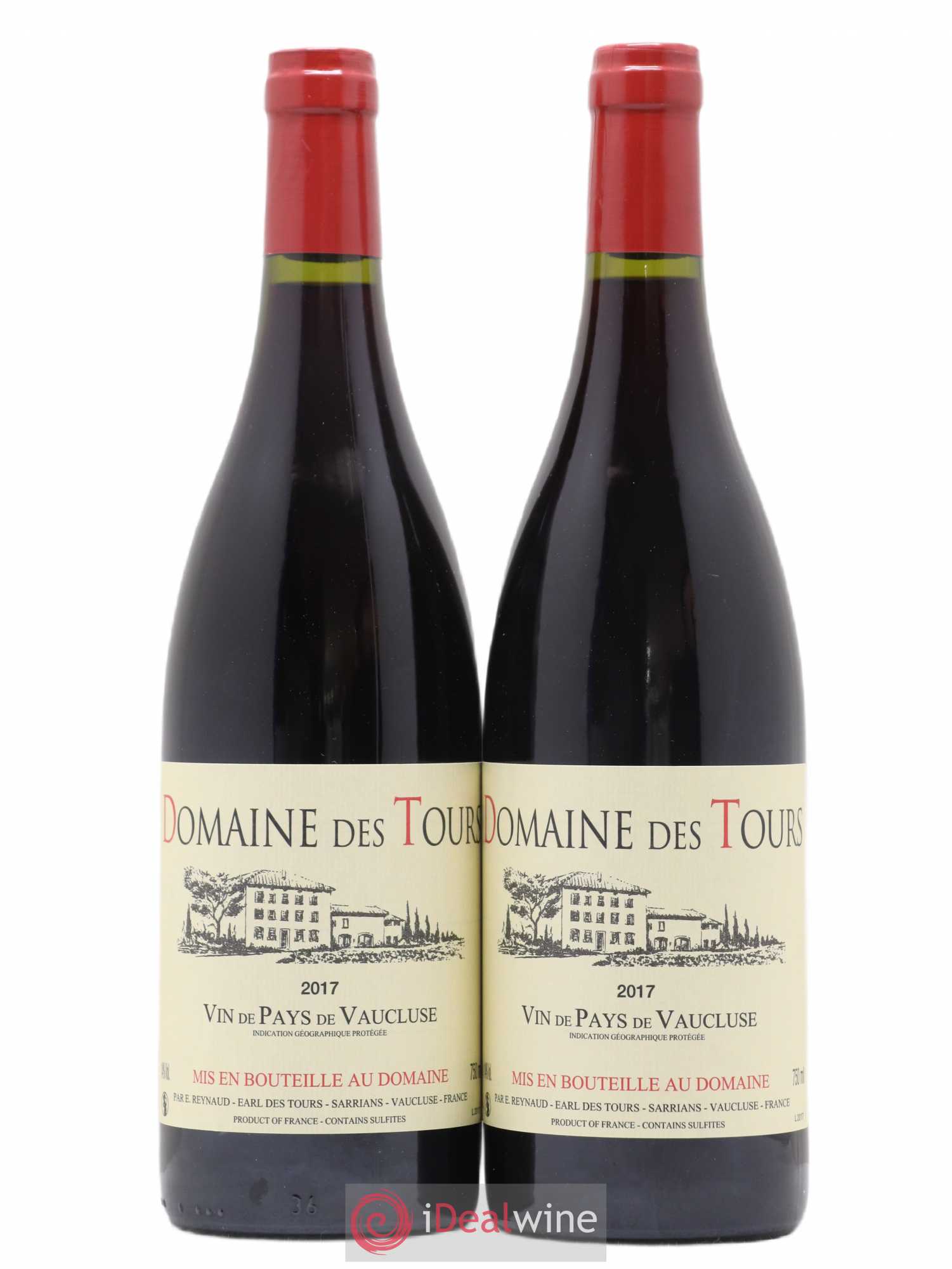 Vaucluse (Vin de Pays de Vaucluse) Domaine des Tours Emmanuel Reynaud 2017 - Lot de 2 bouteilles - 0