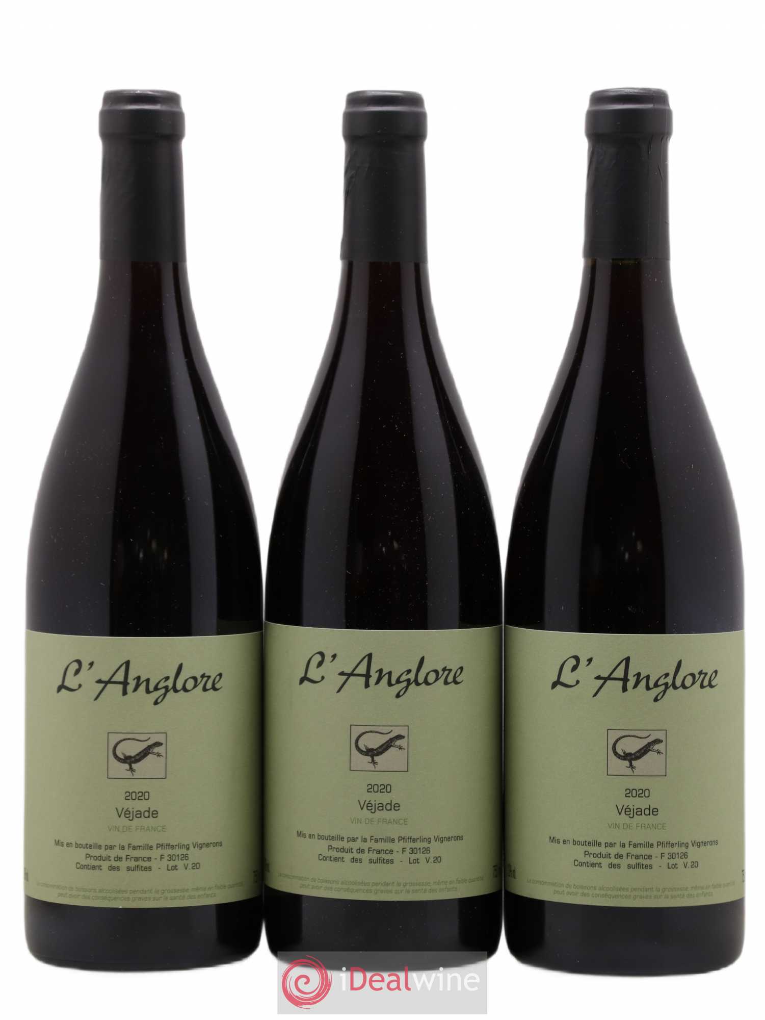 Vin de France Véjade L'Anglore 2020 - Lot de 3 bouteilles - 0