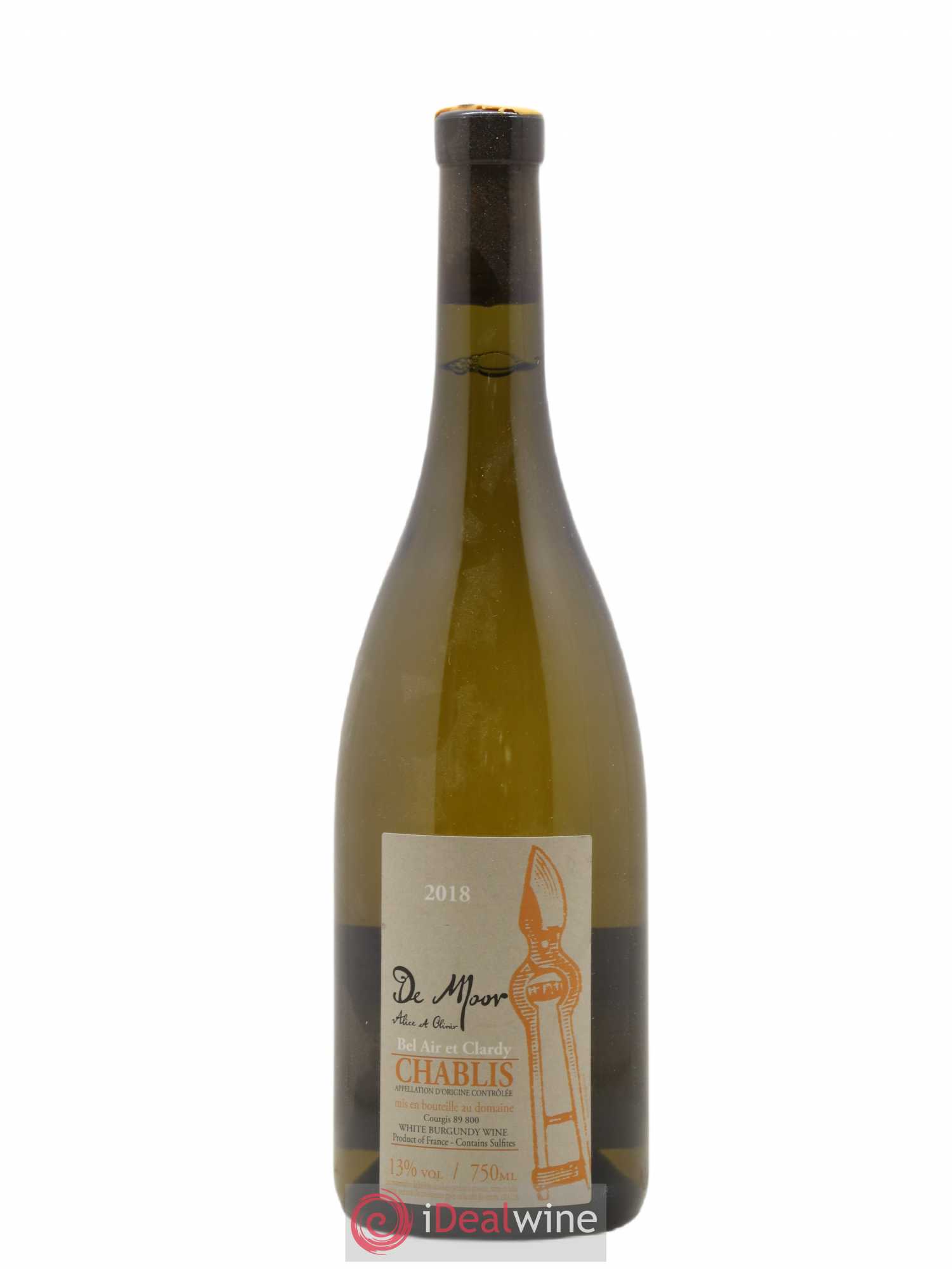 Chablis Bel Air et Clardy Alice et Olivier De Moor 2018 - Lot de 1 bouteille - 0