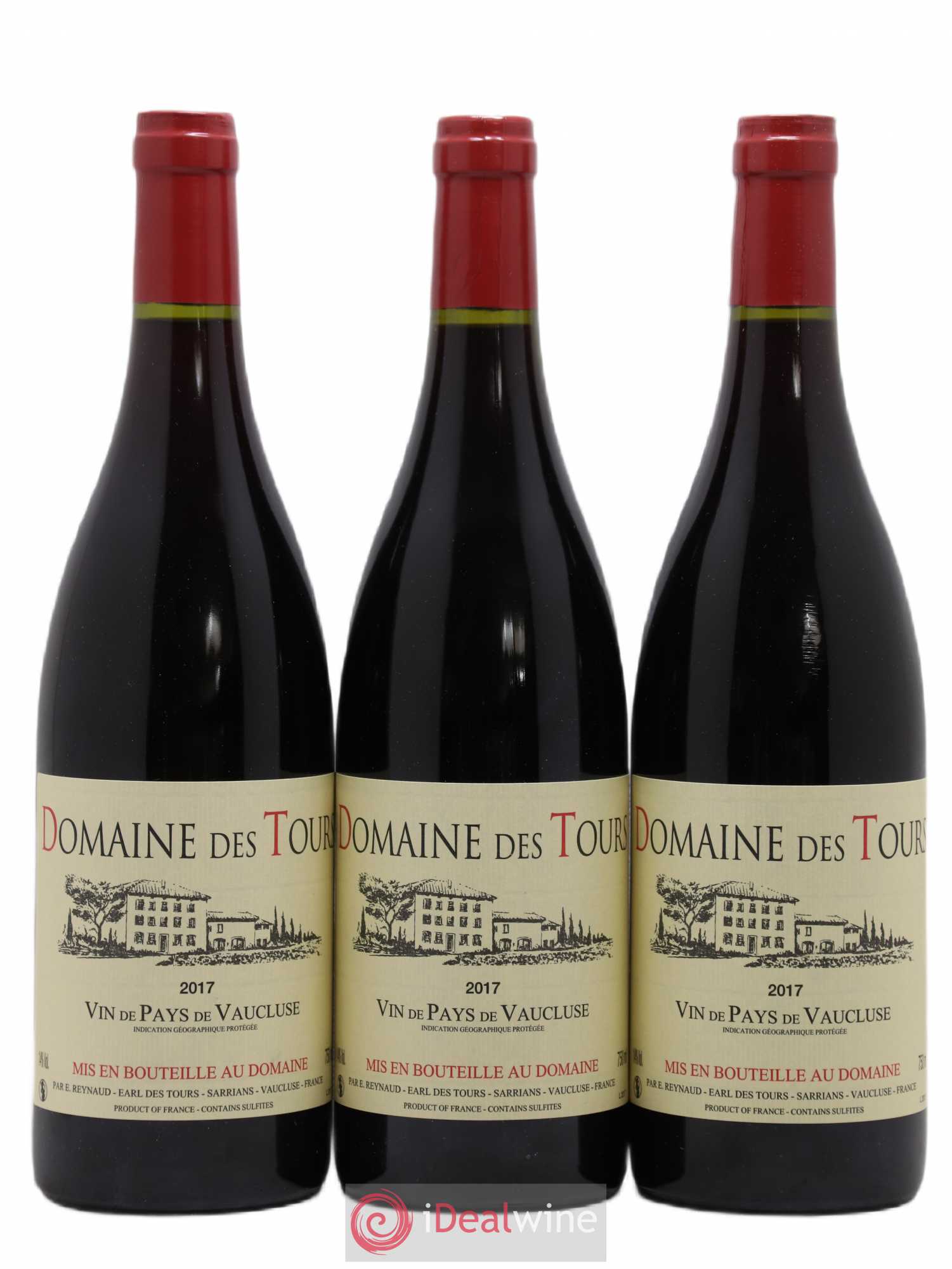 Vaucluse (Vin de Pays de Vaucluse) Domaine des Tours Emmanuel Reynaud 2017 - Lot de 3 bouteilles - 0