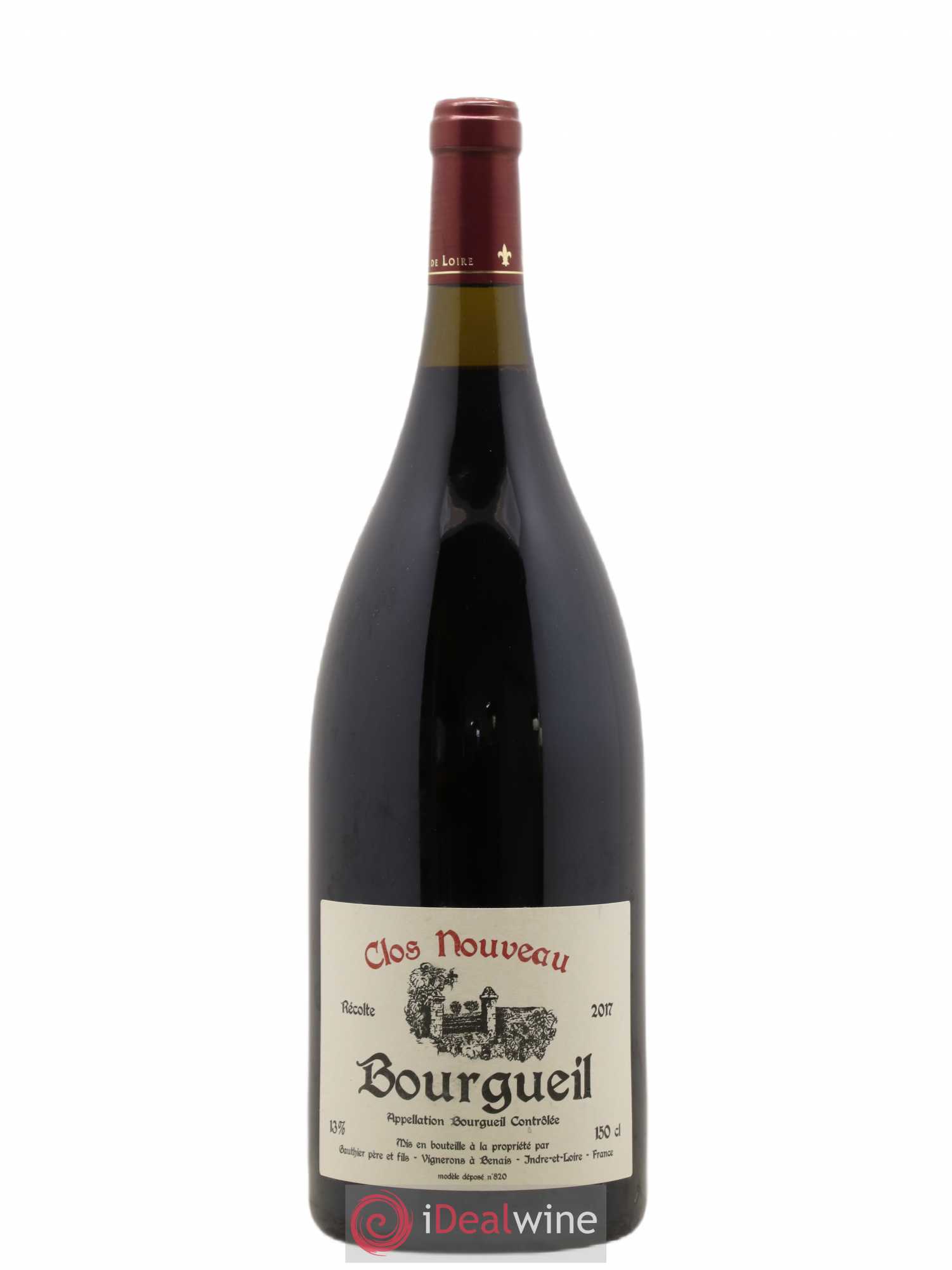 Bourgueil Clos Nouveau Domaine du Bel Air 2017 - Lot de 1 magnum - 0