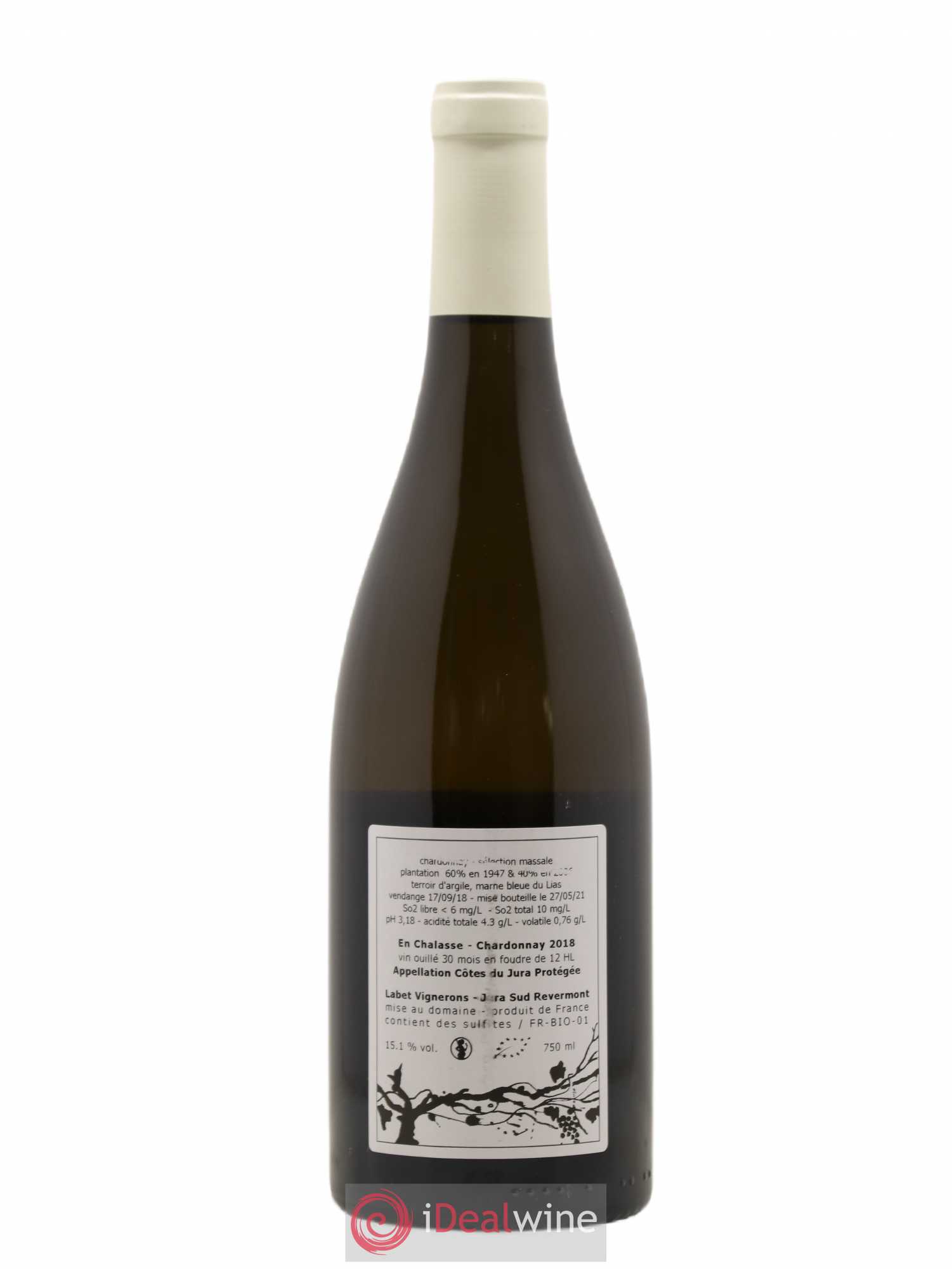 Côtes du Jura Chardonnay En Chalasse Romain - Julien - Charline Labet 2018 - Lot de 1 bouteille - 1