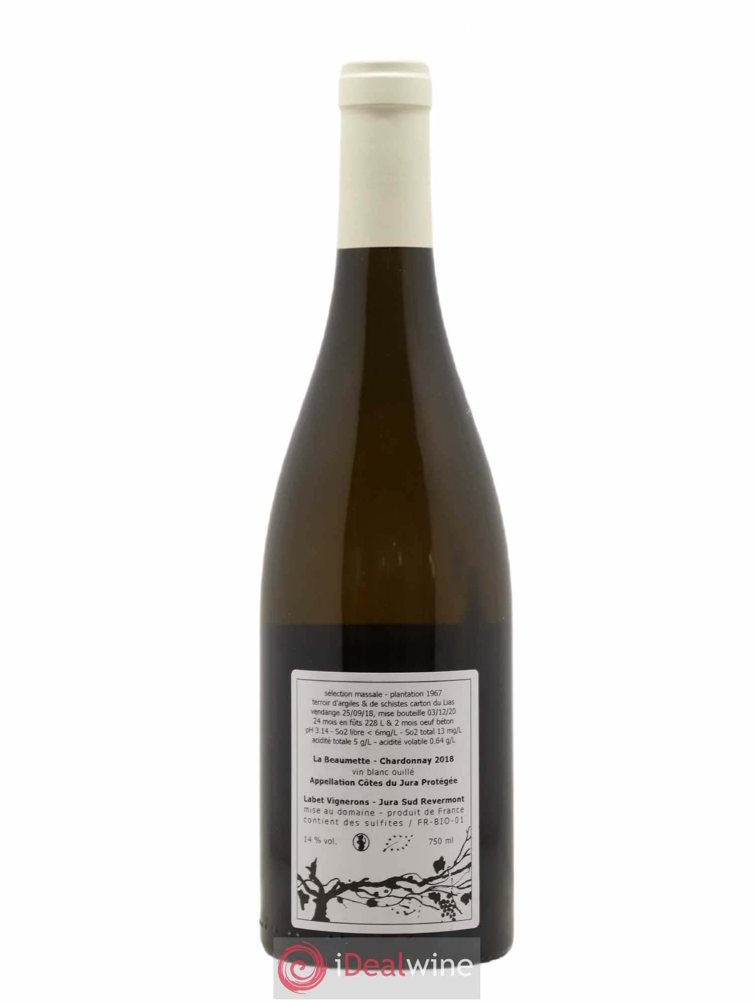 Côtes du Jura Chardonnay La Beaumette Labet (Domaine) 2018 - Lot de 1 bouteille - 1