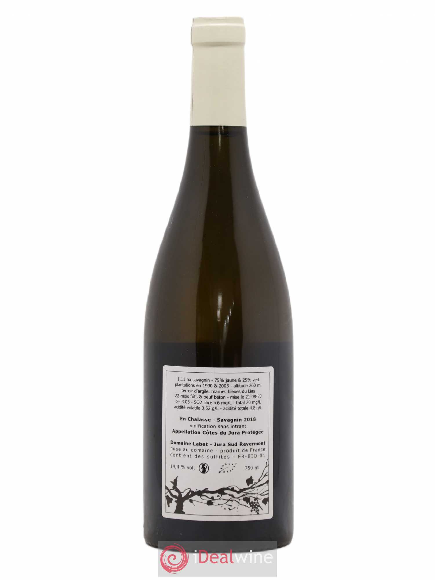 Côtes du Jura Fleur de Savagnin En Chalasse Romain - Julien  - Charline Labet 2018 - Lot de 1 bouteille - 1