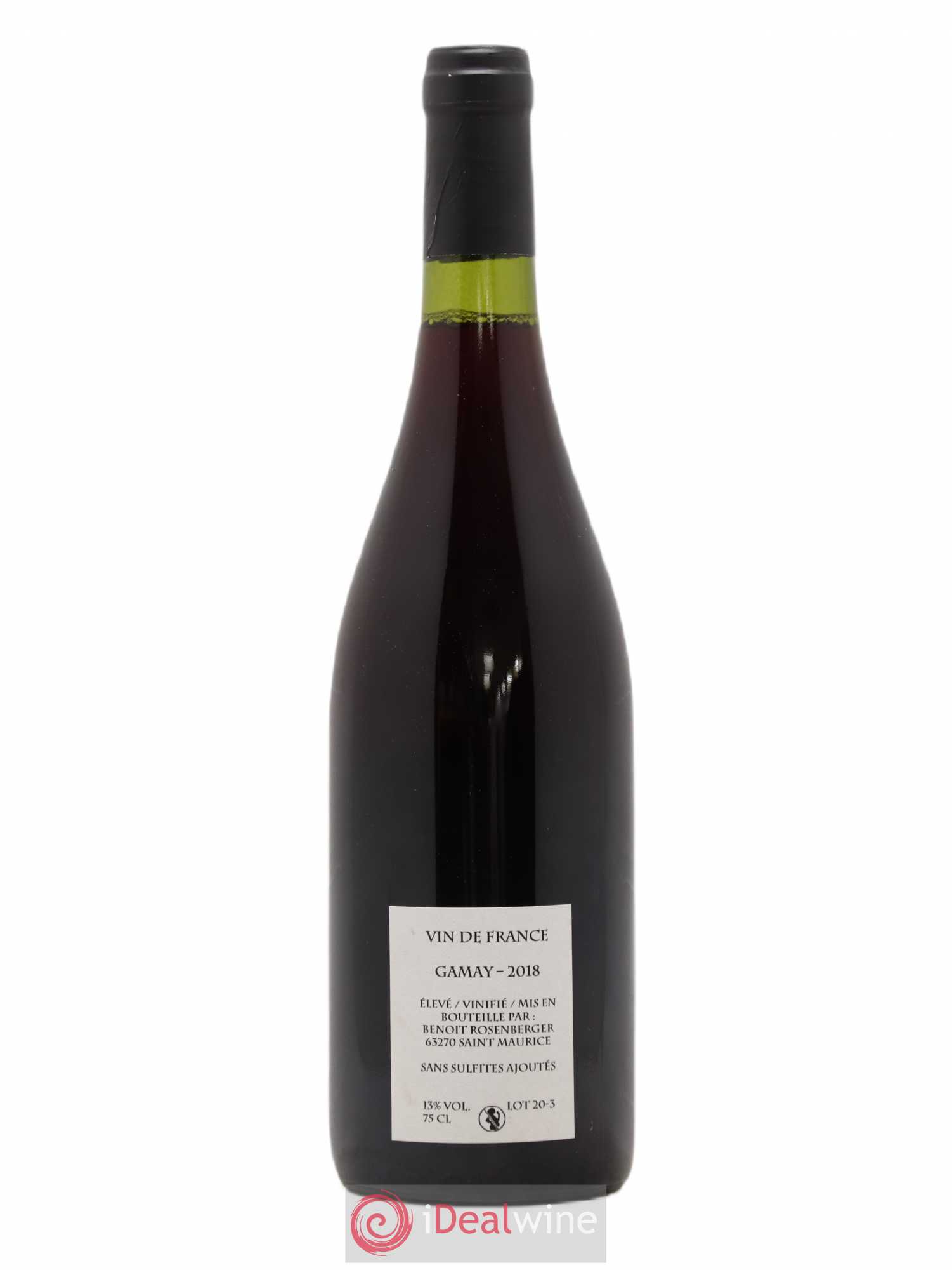 Vin de France Verre de Terre Loup des Vignes Benoit Rosenberger 2018 - Lot de 1 bouteille - 1