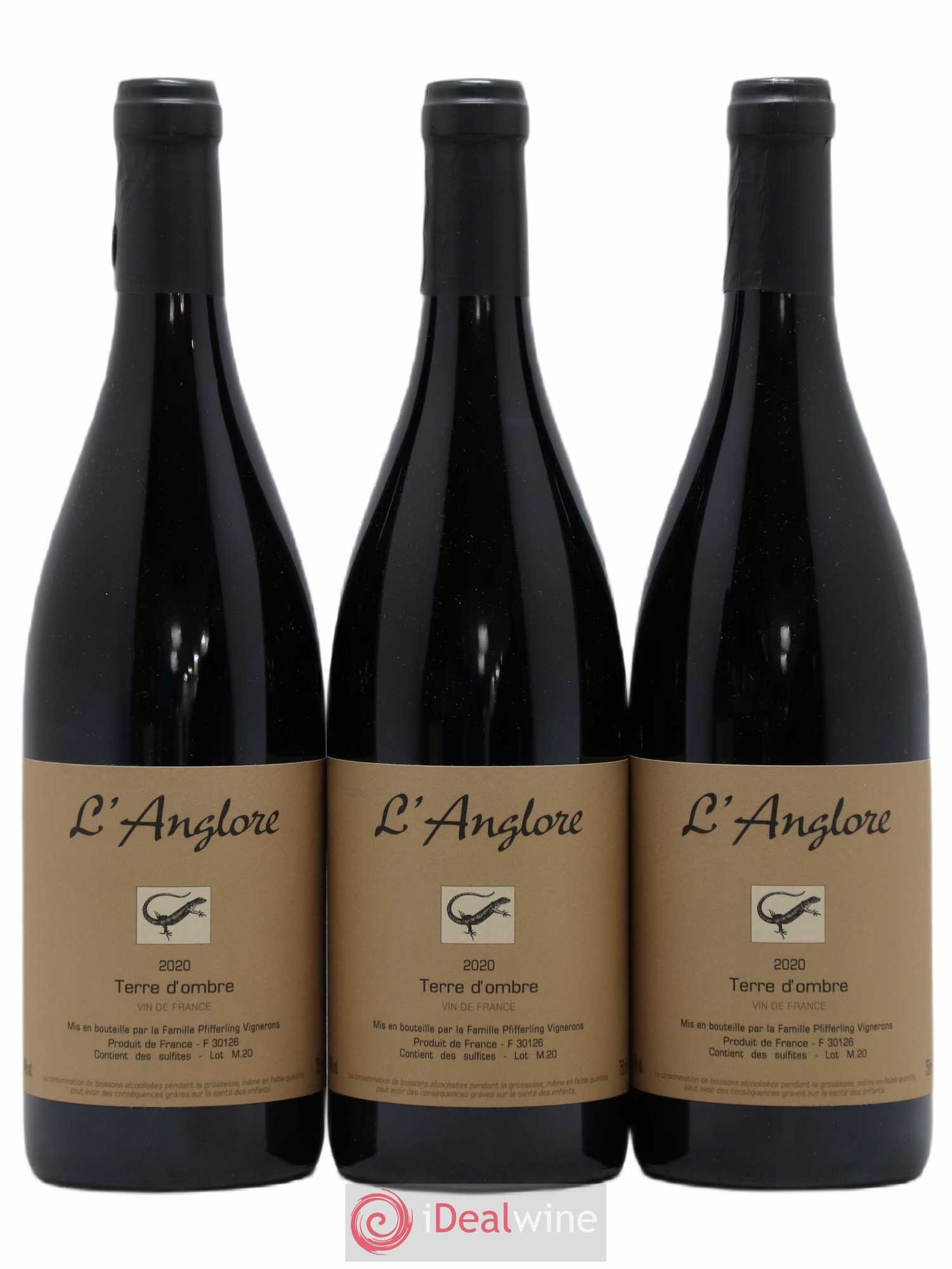 Vin de France Terre d'Ombre L'Anglore 2020 - Lot de 6 bouteilles - 1