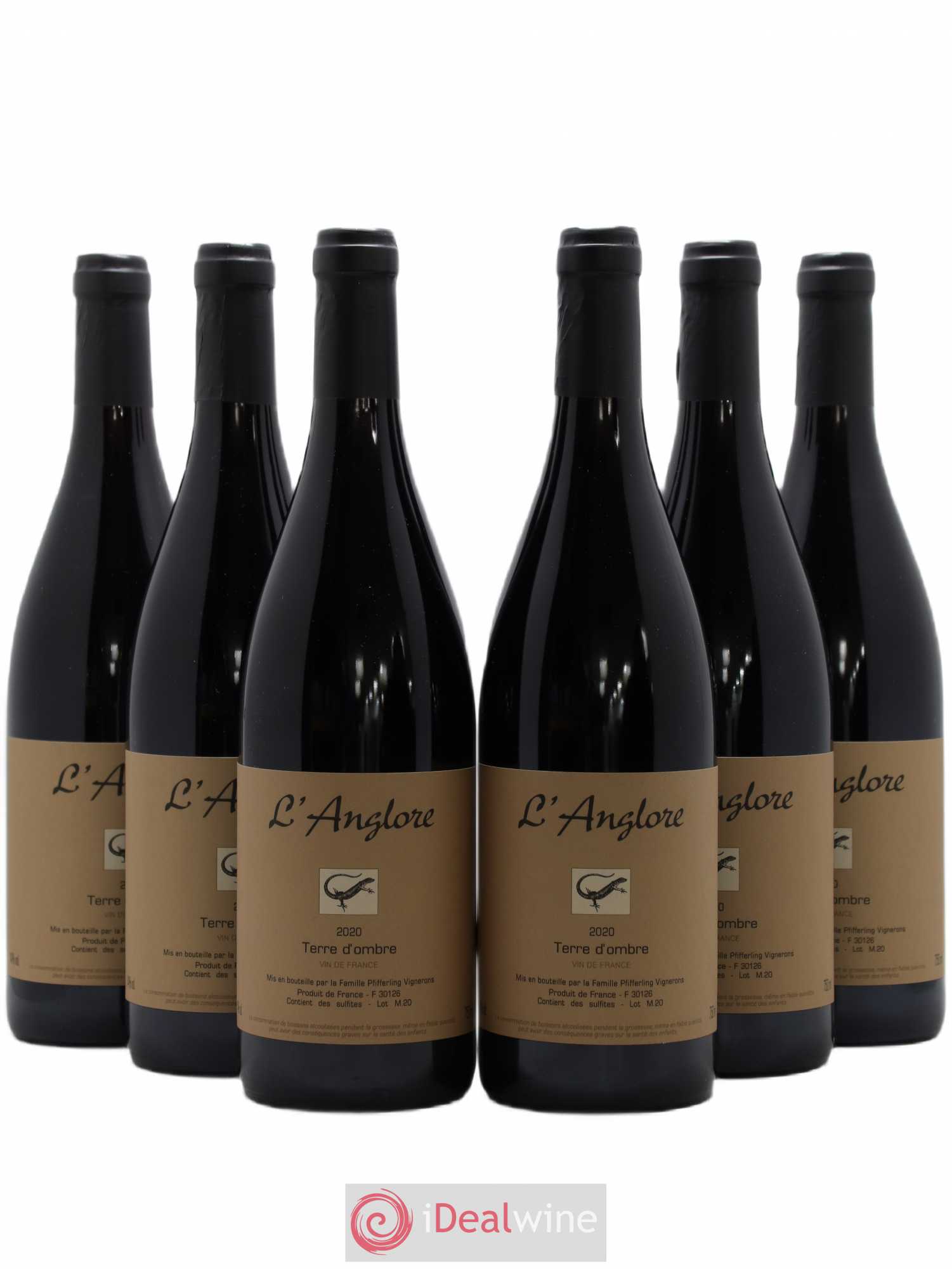 Vin de France Terre d'Ombre L'Anglore 2020 - Lot de 6 bouteilles - 0
